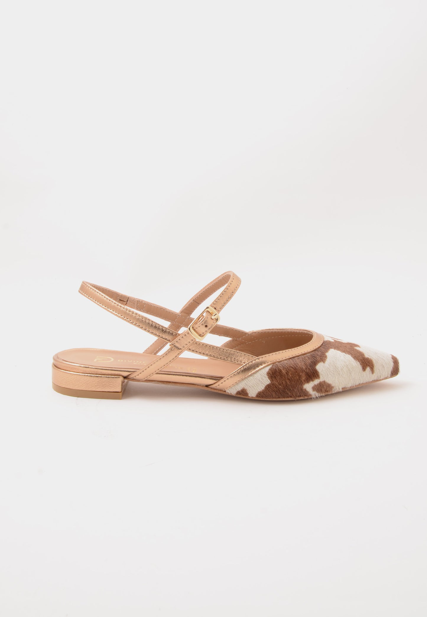 DIVINE FOLLIE - Slingback Cavallino Muccato Oro