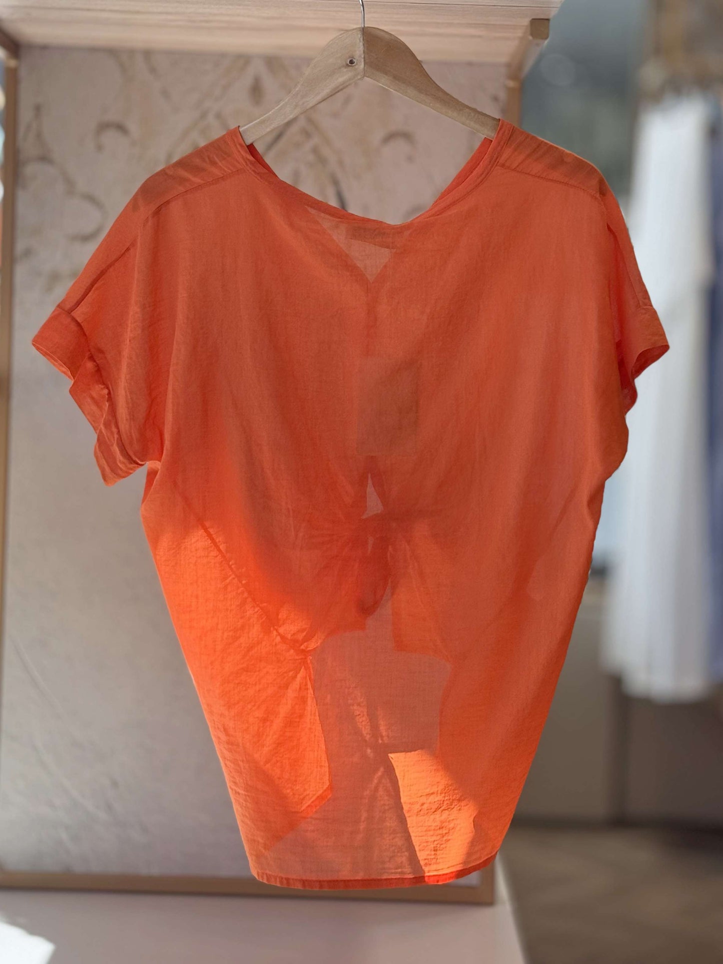 MOTEL - Camicia Maniche Corte Arancione