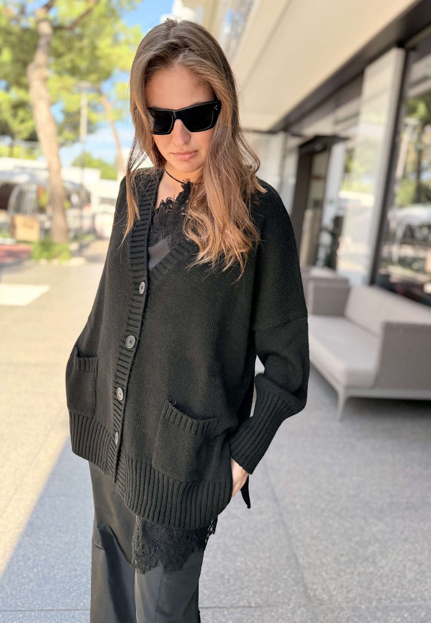 MOTEL - Cardigan Nero