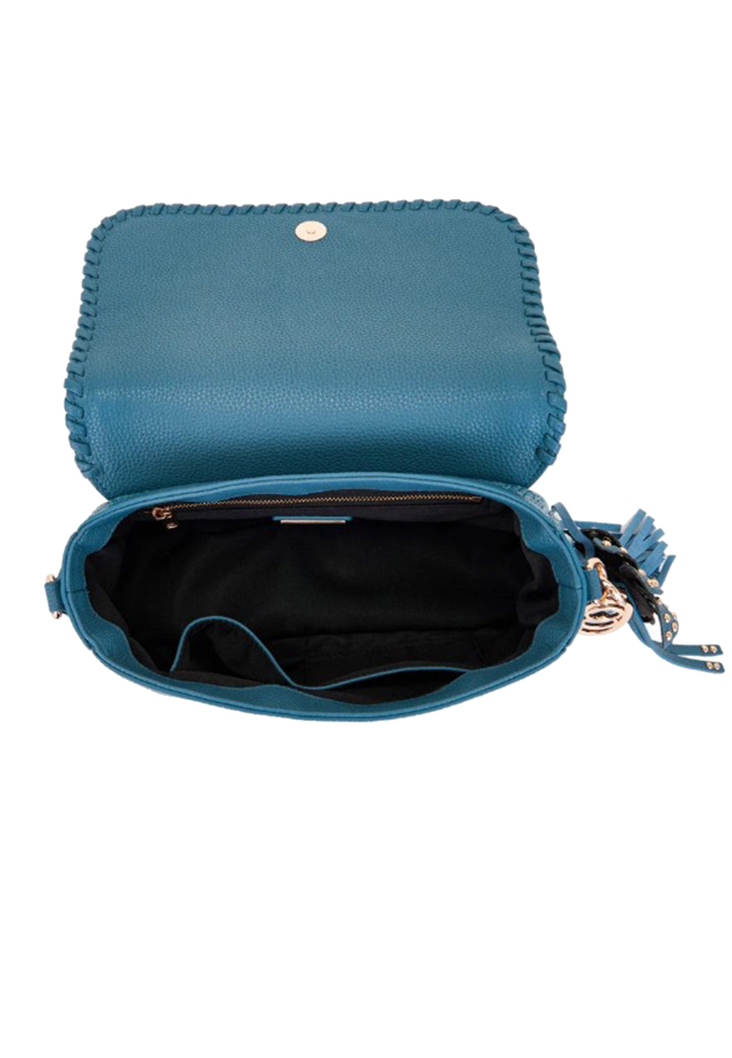 LA CARRIE - Borsa A Spalla In Raffia Azzurro