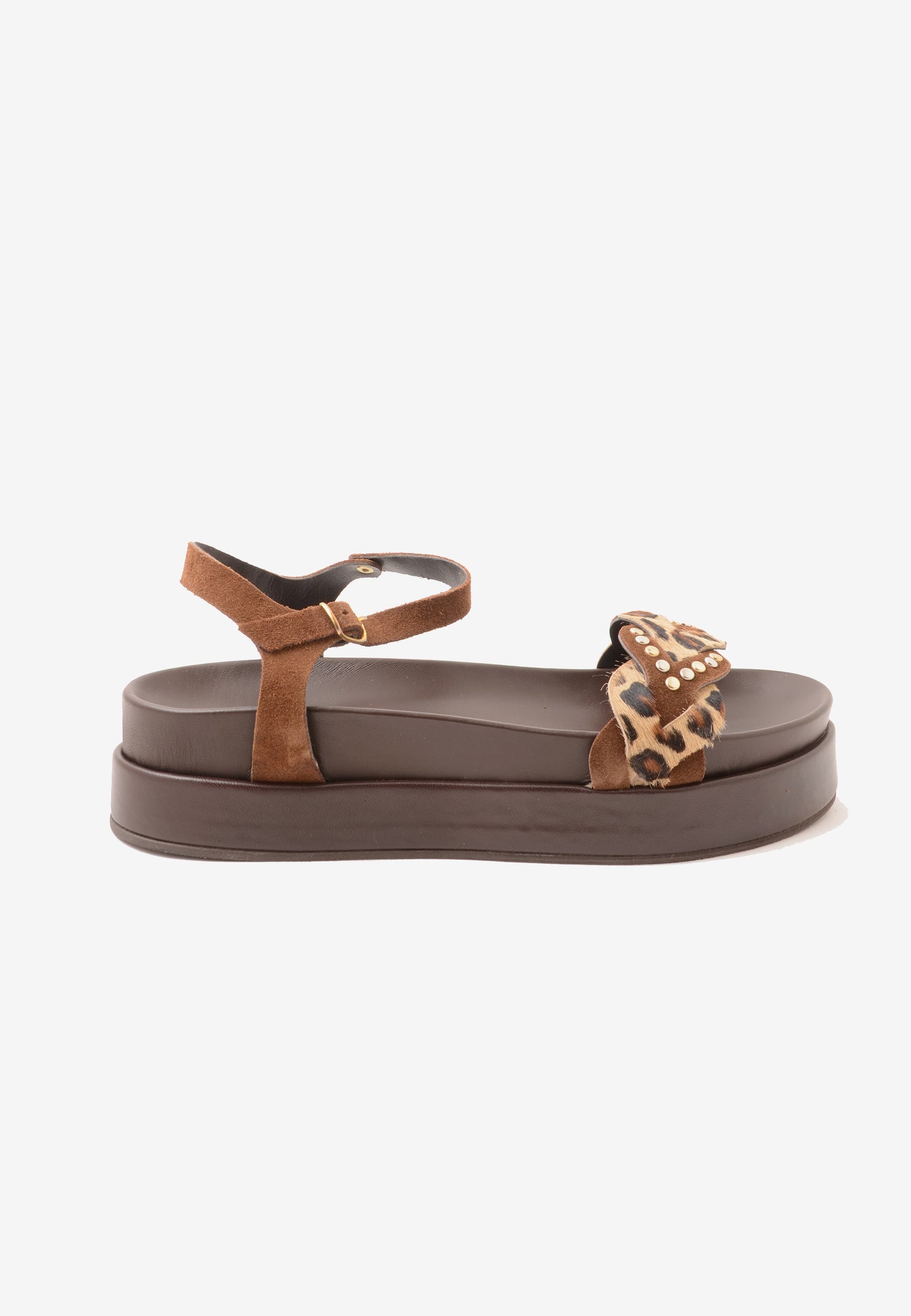 DIVINE FOLLIE - Sandalo Cavallino Marrone