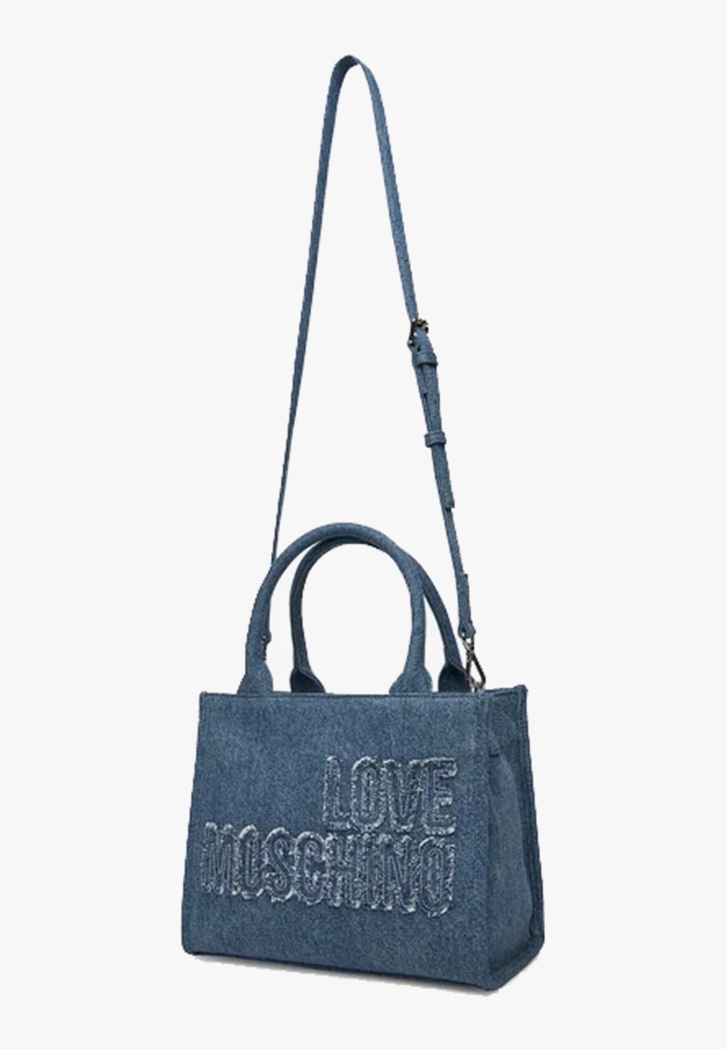 LOVE MOSCHINO - Borsa A Mano Jeans Blu Scuro