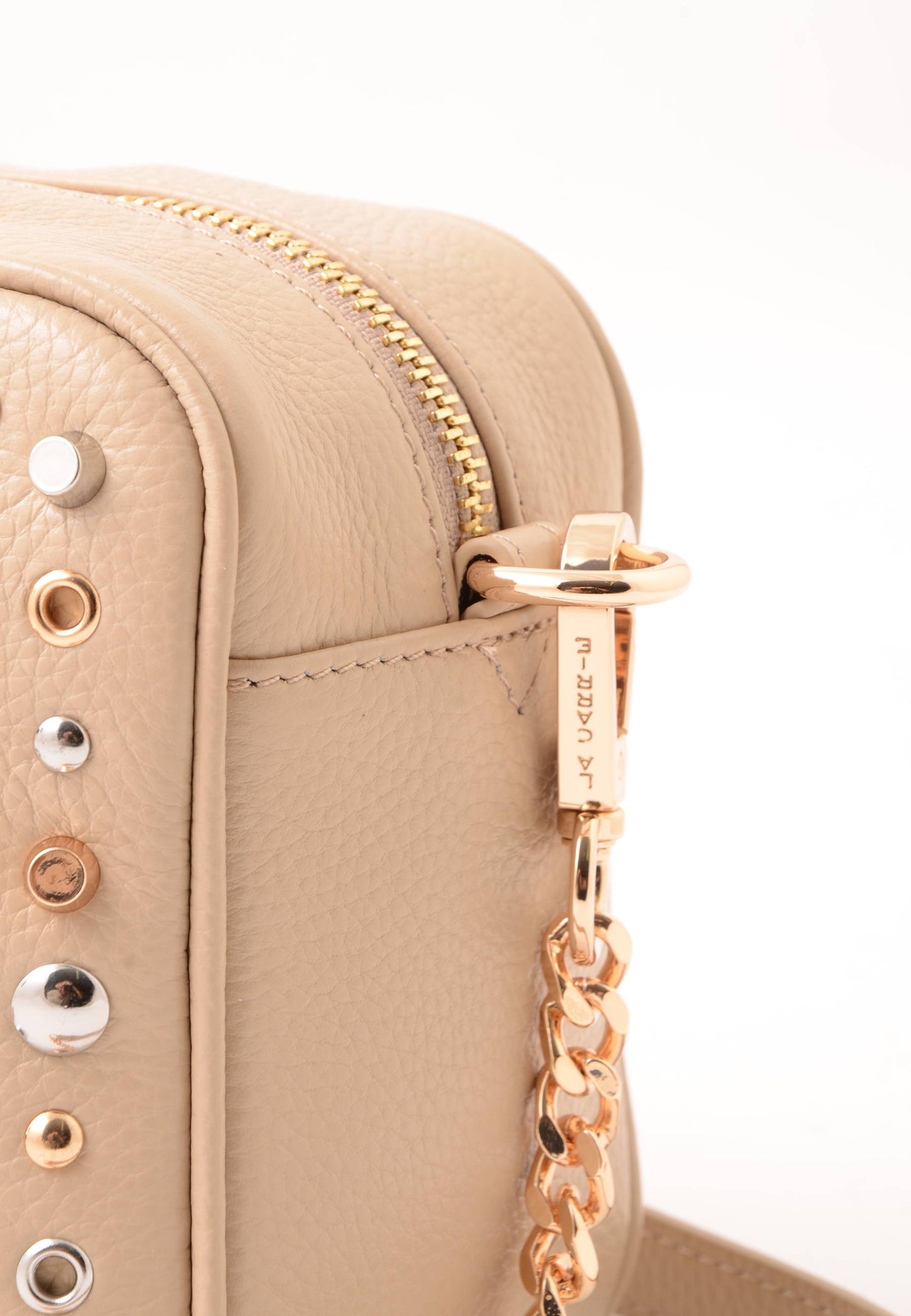 LA CARRIE - Borsa A Tracolla Explosion Vera Pelle Sand