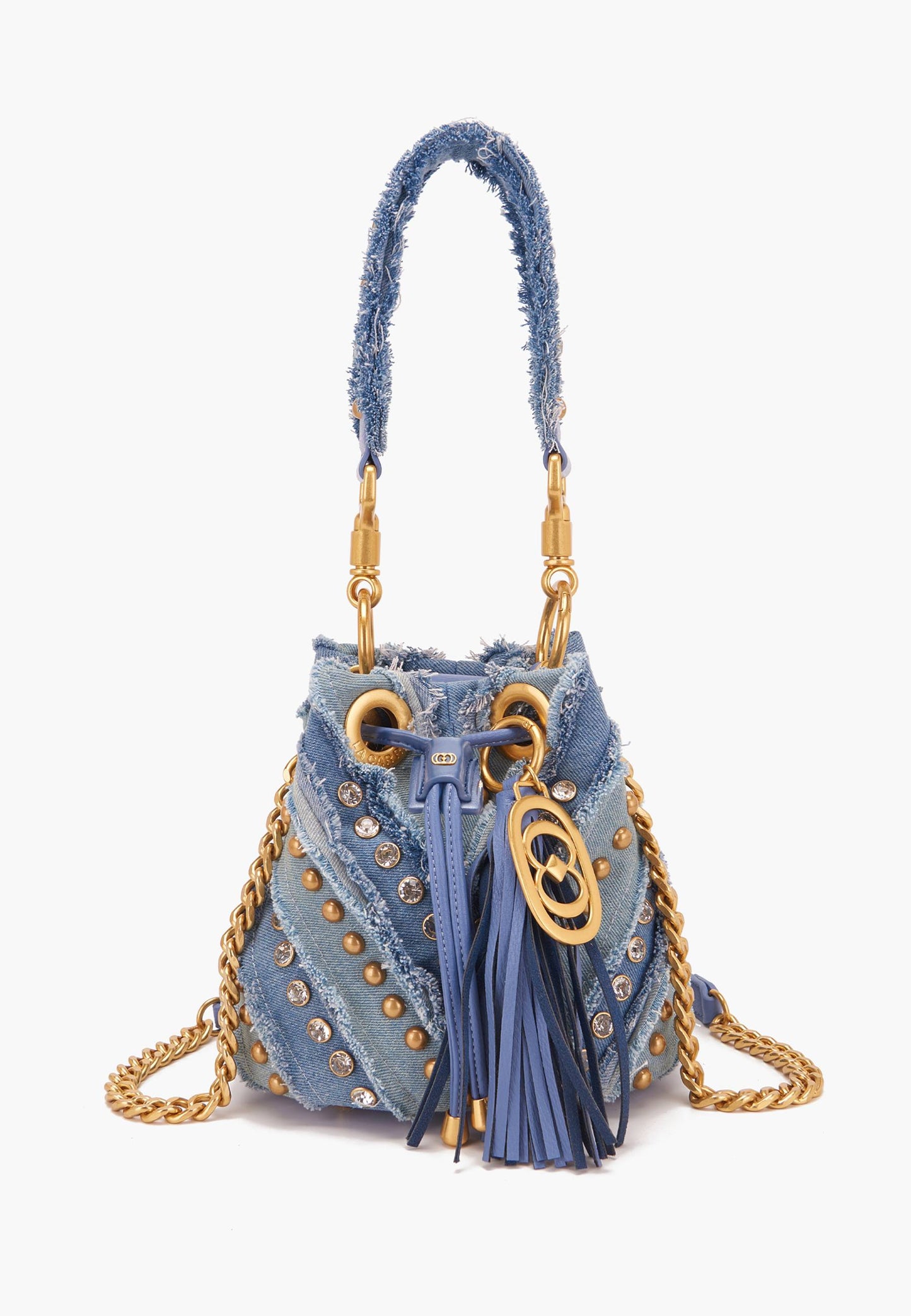 LA CARRIE - Secchiello Piccolo Mirror Jeans Azzurro