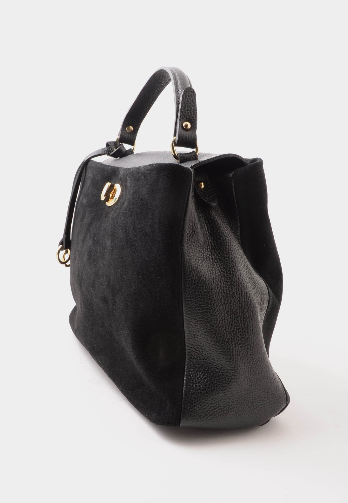 NUNZIA - Borsa In Camoscio VITTORIA Nero