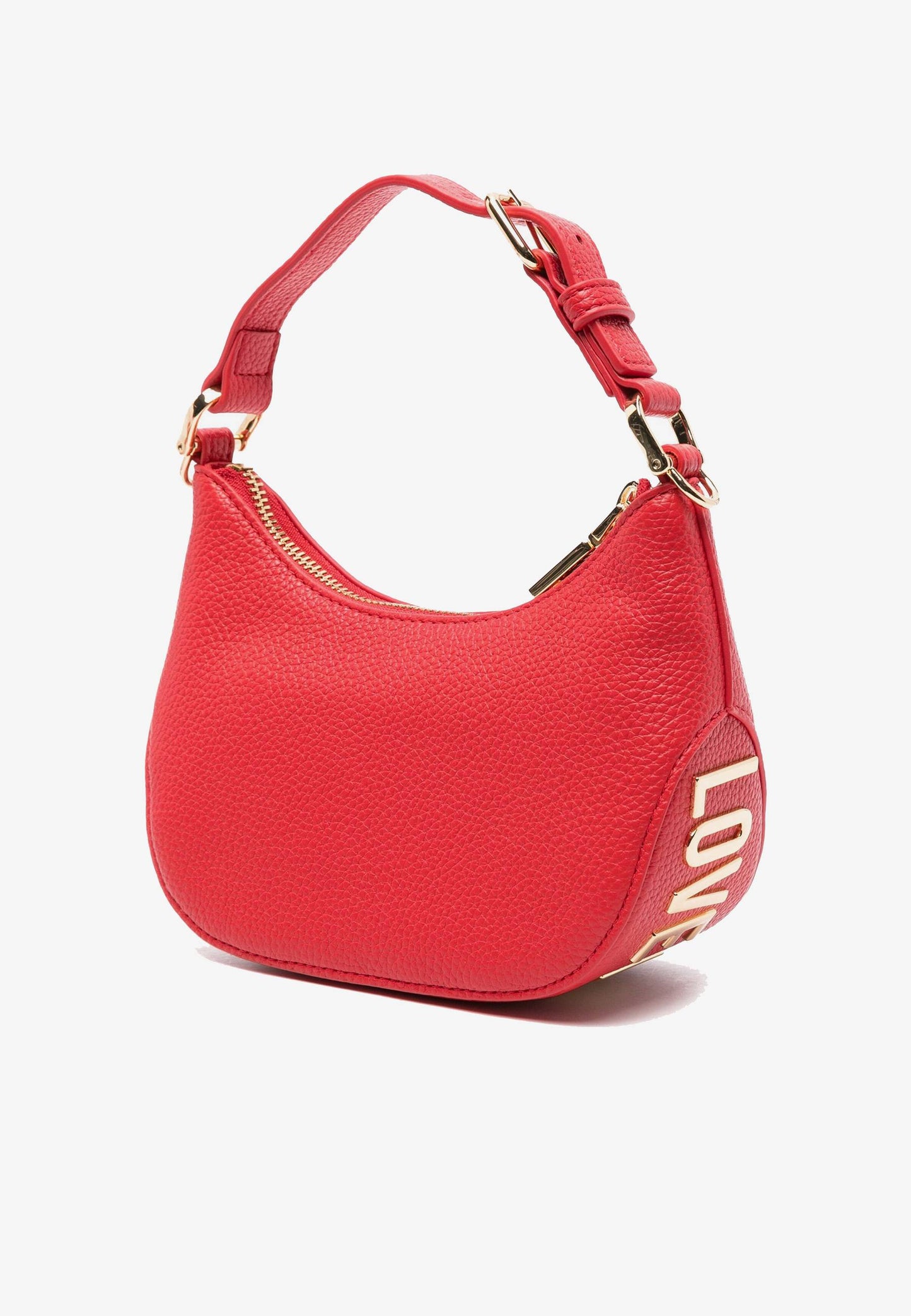 LOVE MOSCHINO - Borsetta Hobo Lettering Rosso