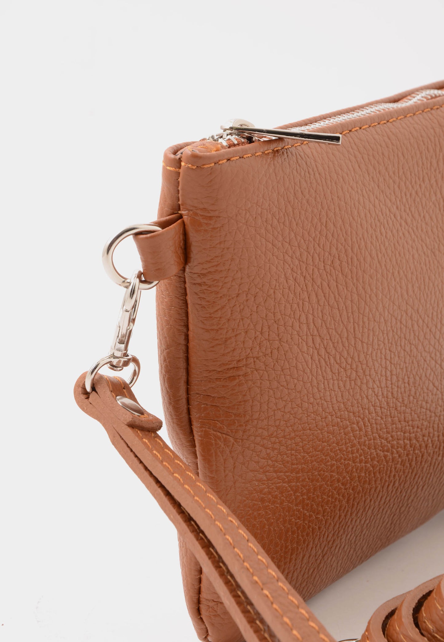 NUNZIA - Pochette Vera Pelle BEATRICE Cuoio