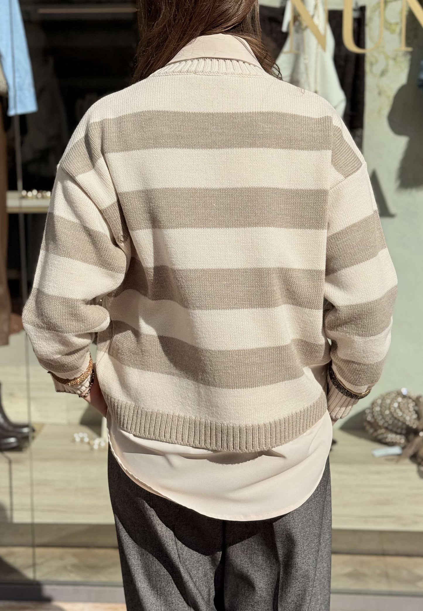 MOTEL - Pullover A Righe Minnie