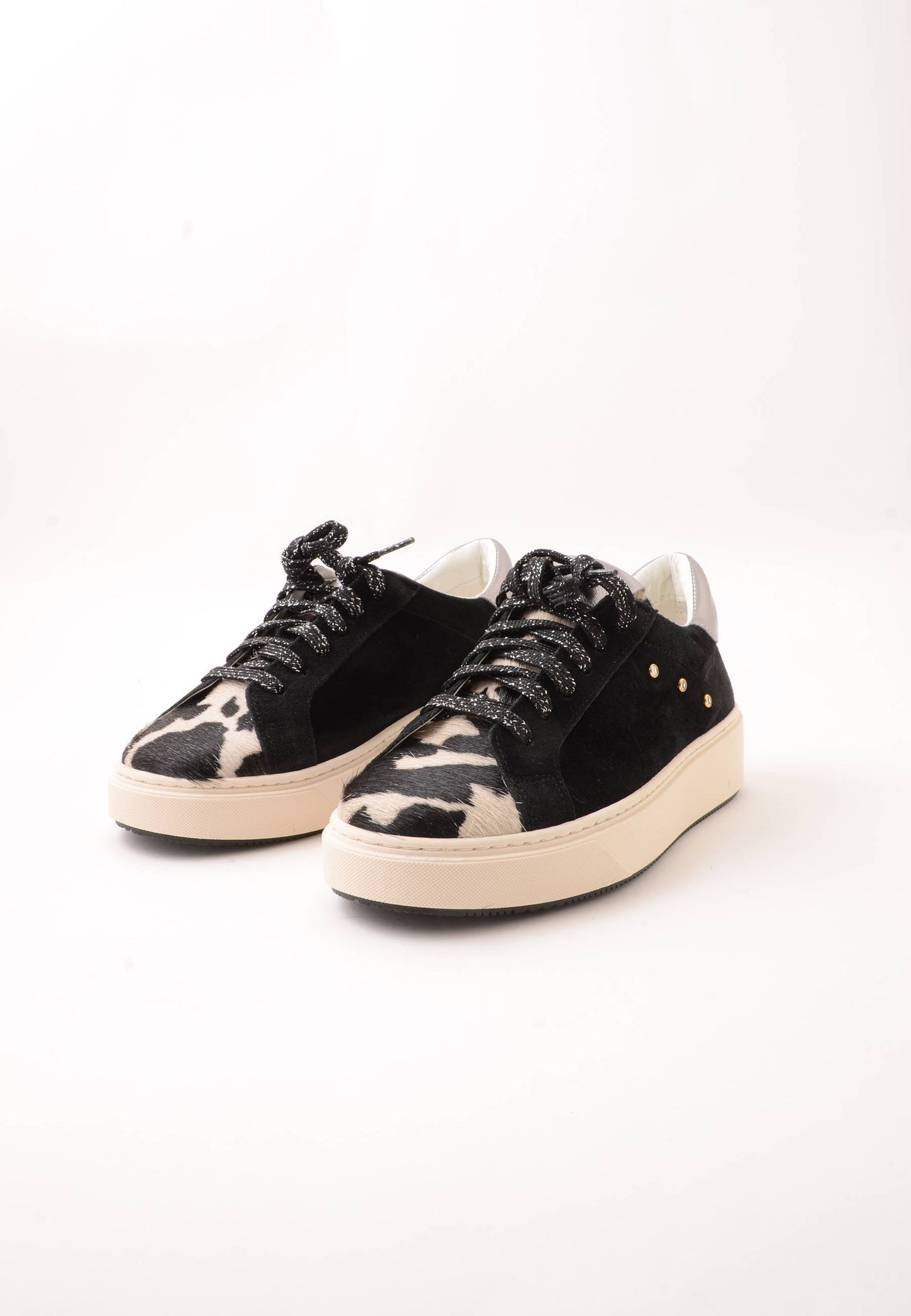 DIVINE FOLLIE - Sneakers Camoscio Muccato Nero