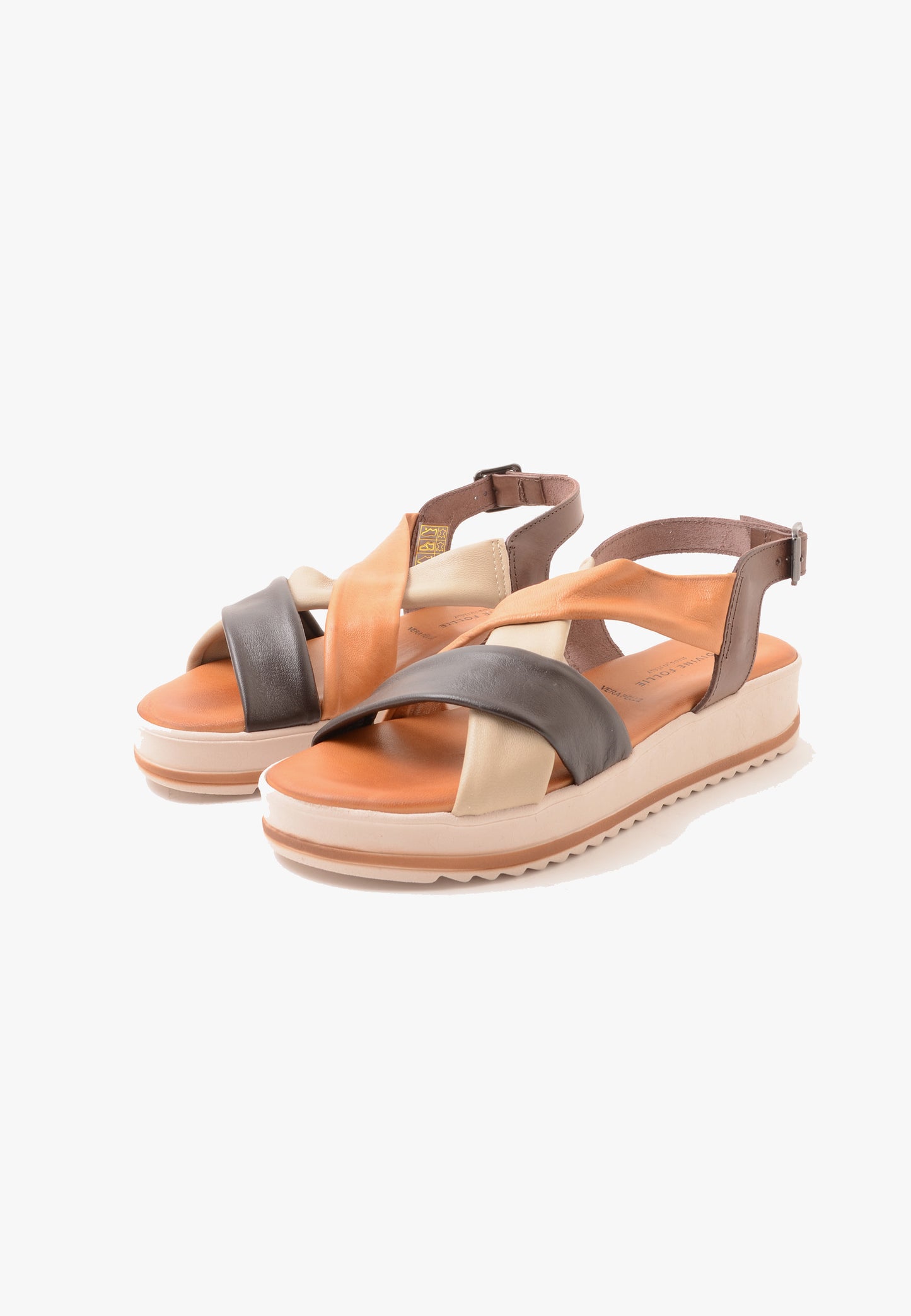 DIVINE FOLLIE - Sandalo Nappa Multi Brown