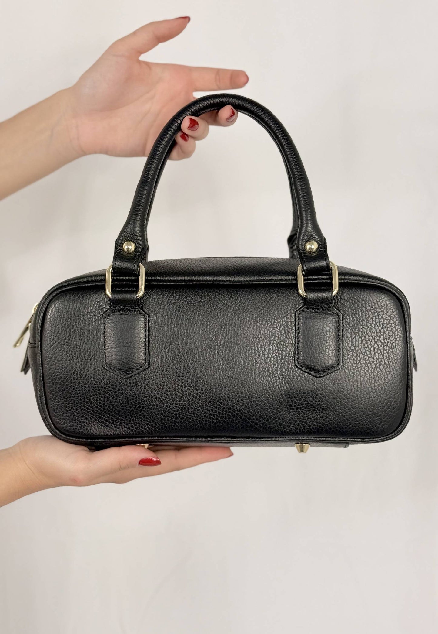 NUNZIA - Borsa A Mano HANNA Cavallino Nero Zebrato