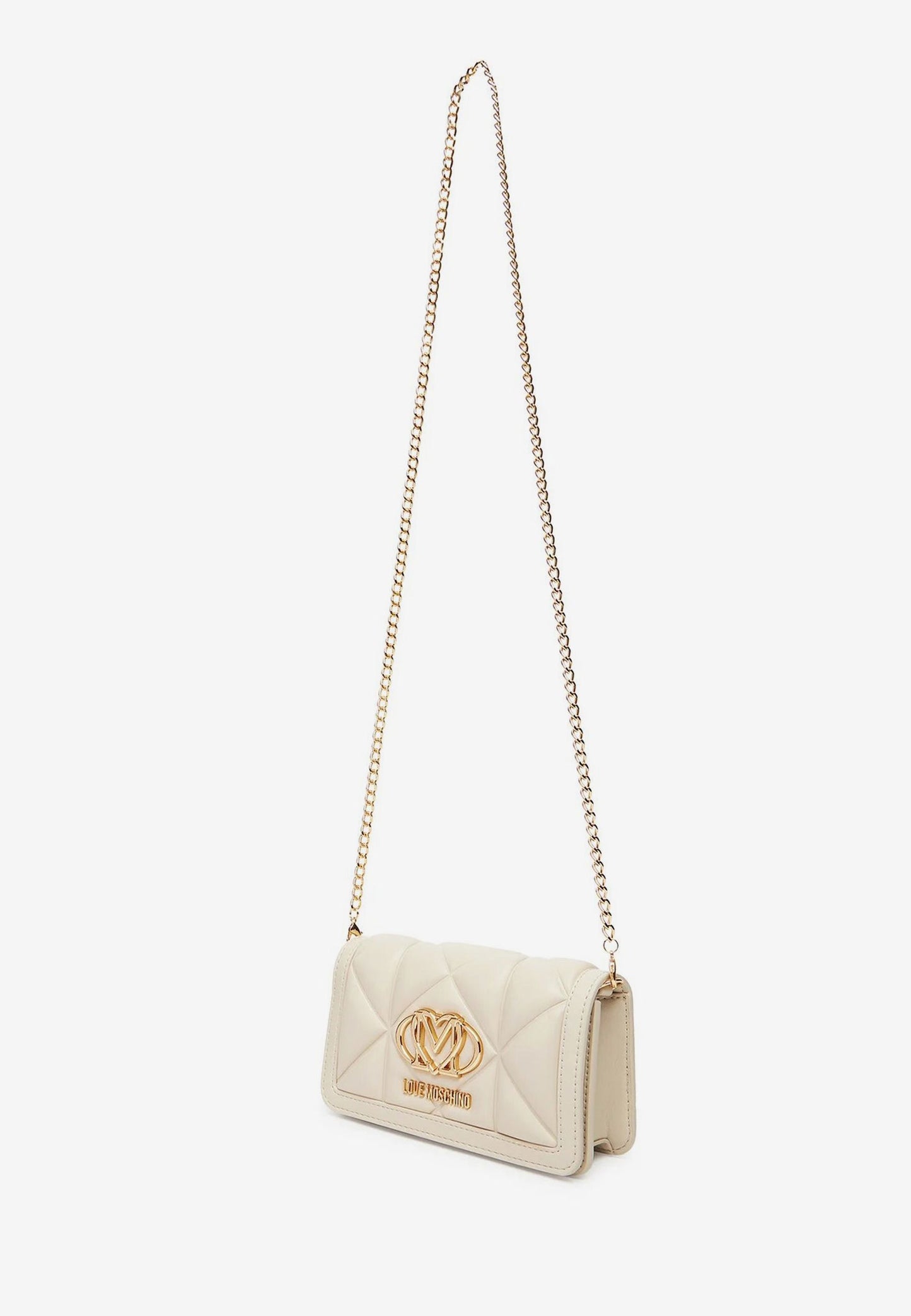 LOVE MOSCHINO - Portafoglio A Tracolla Embossed Avorio