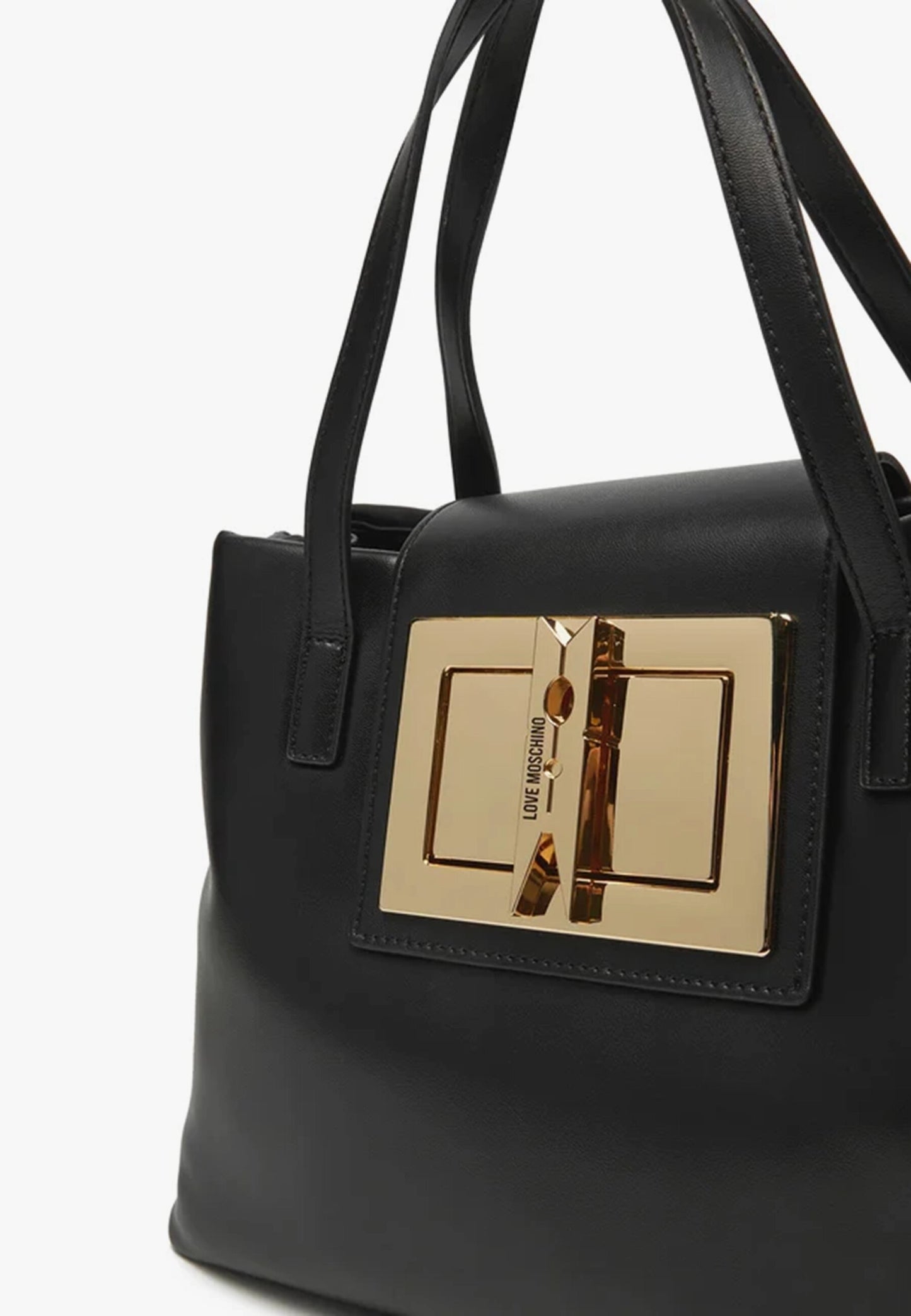 LOVE MOSCHINO - Borsa A Spalla Gold Clip Nero