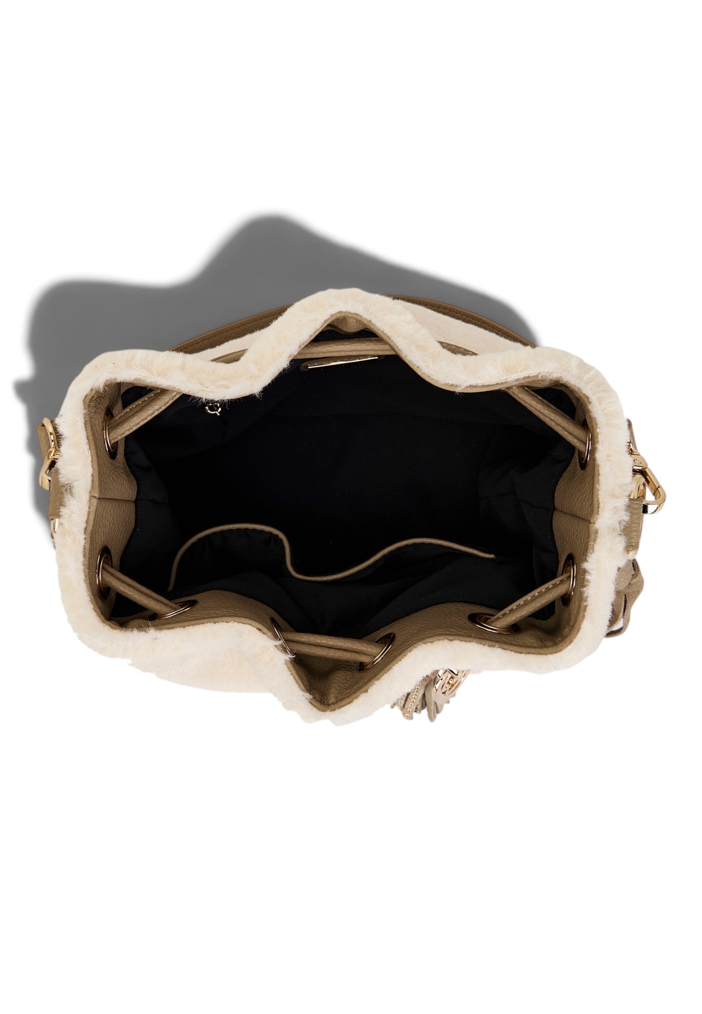 LA CARRIE - Borsa A Tracolla TEDDY ECO FUR Avorio