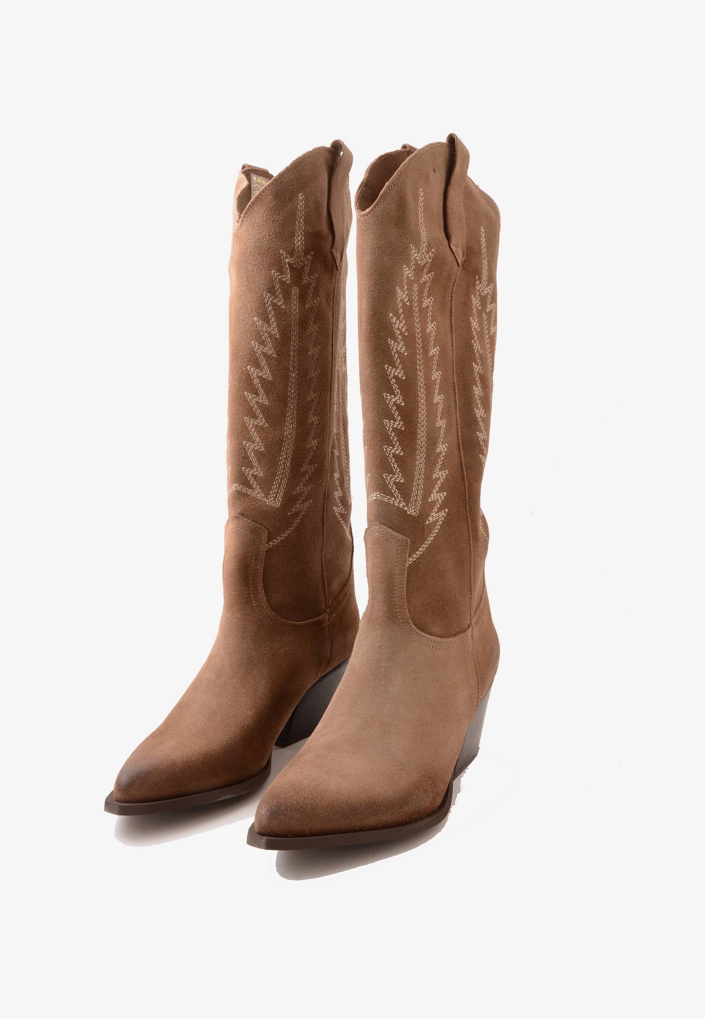 DIVINE FOLLIE - Texano Ricamo Camoscio Taupe