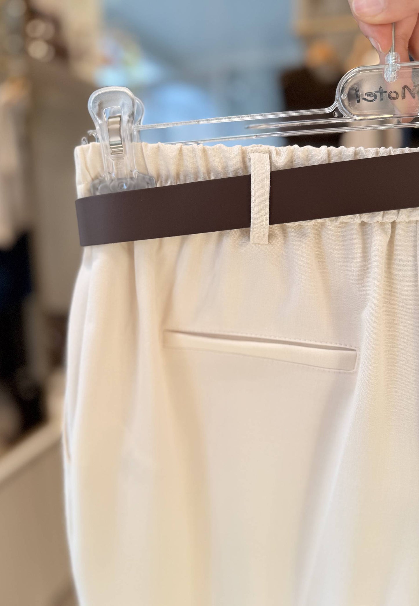 MOTEL - Pantaloni Con Cintura Avorio