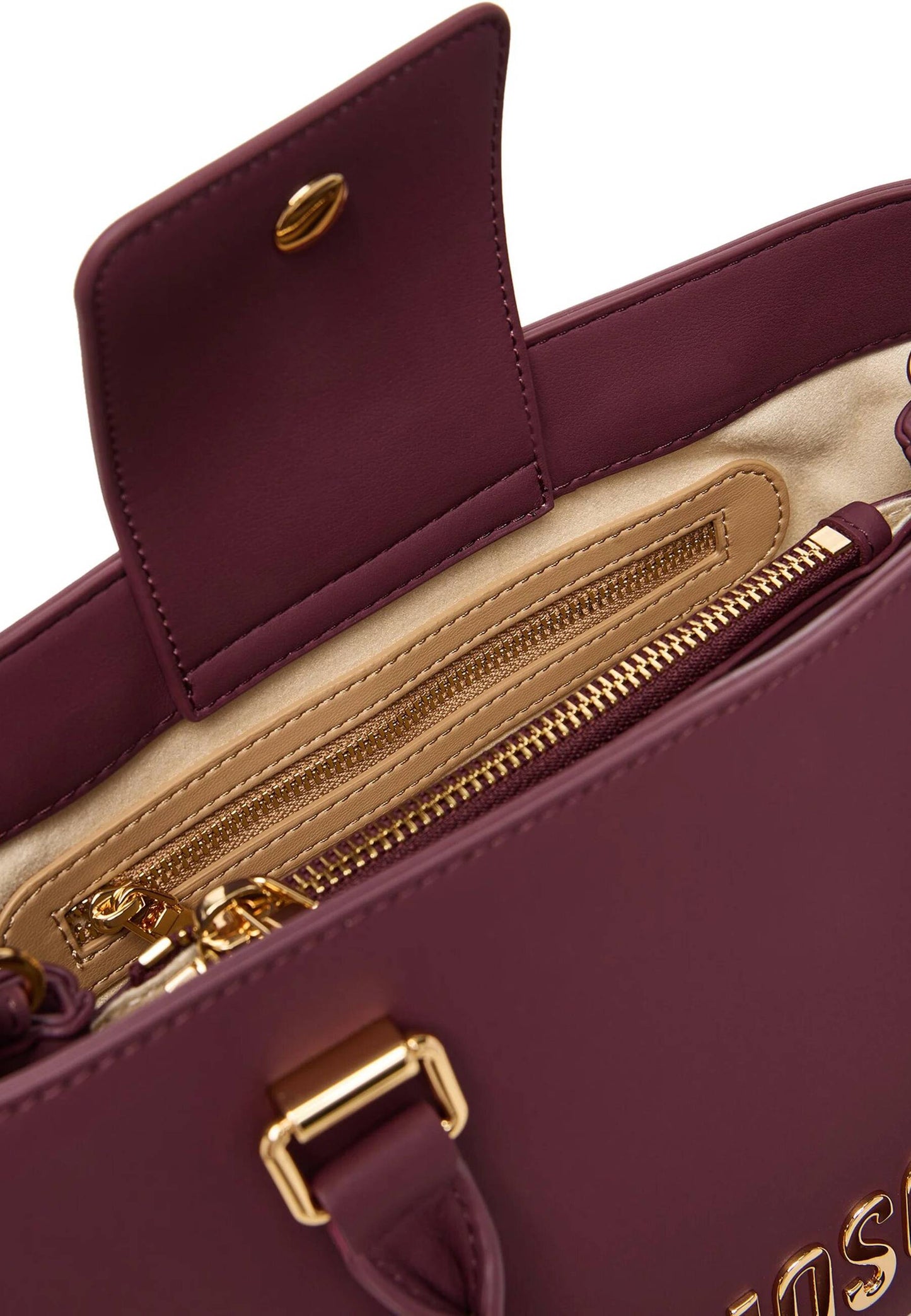 LOVE MOSCHINO - Borsa A Mano Lettering Soft Touch Vino