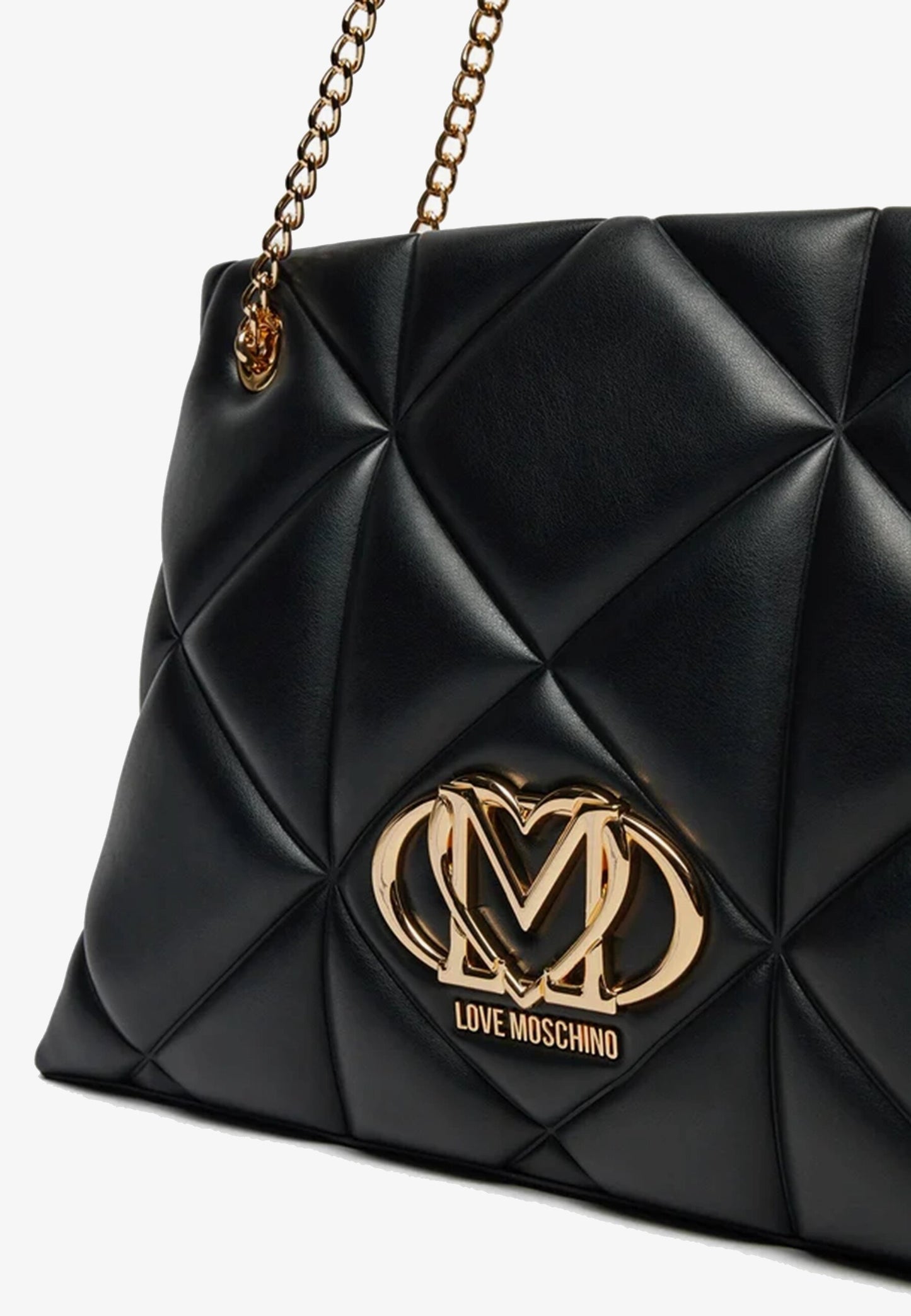 LOVE MOSCHINO - Borsa A spalla Embossed Grande Nero
