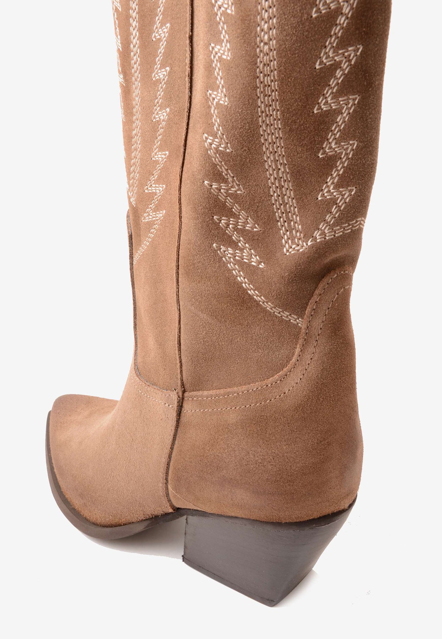 DIVINE FOLLIE - Texano Ricamo Camoscio Taupe
