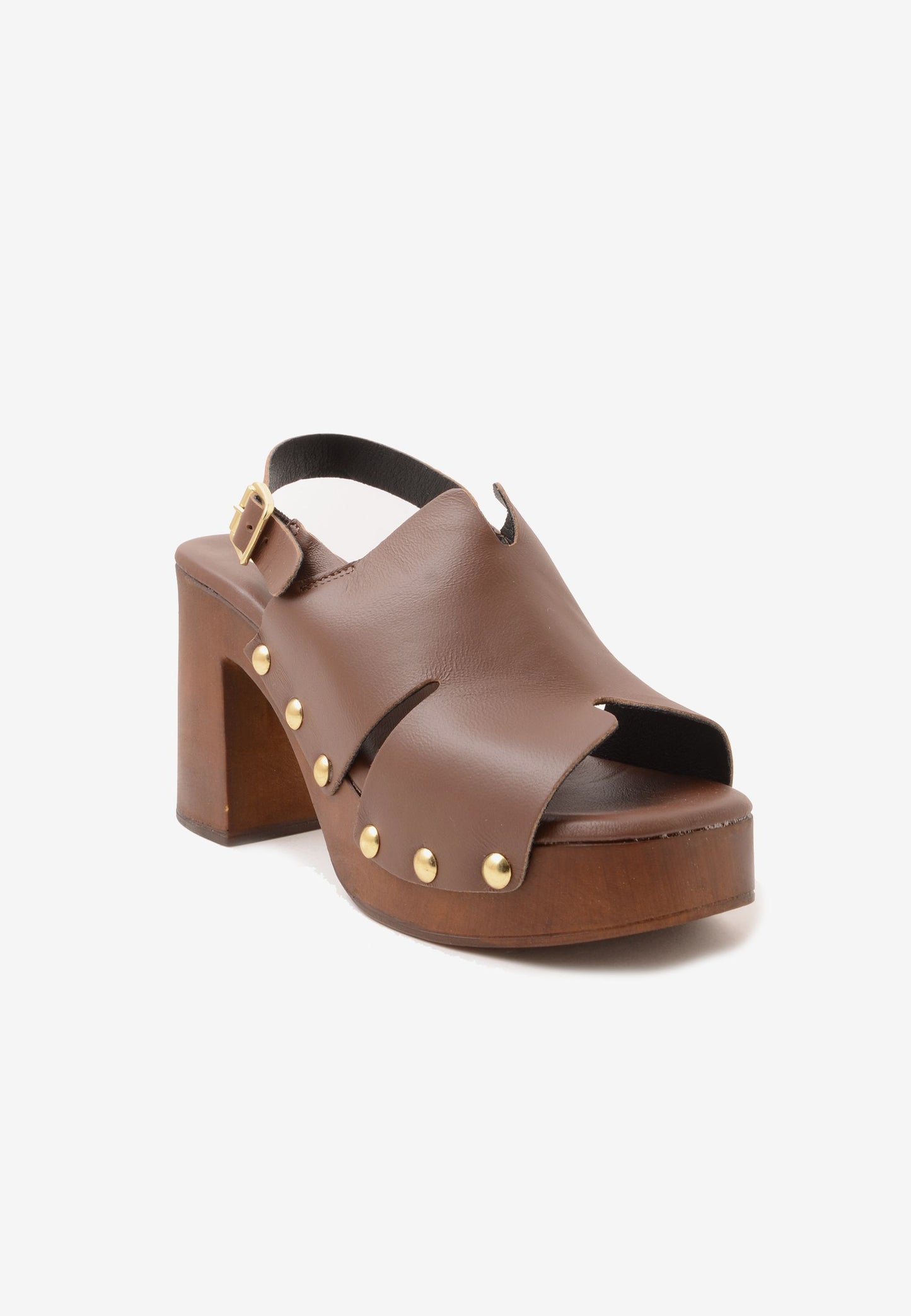 DIVINE FOLLIE - Zoccolo Zeppa Borchie Moro