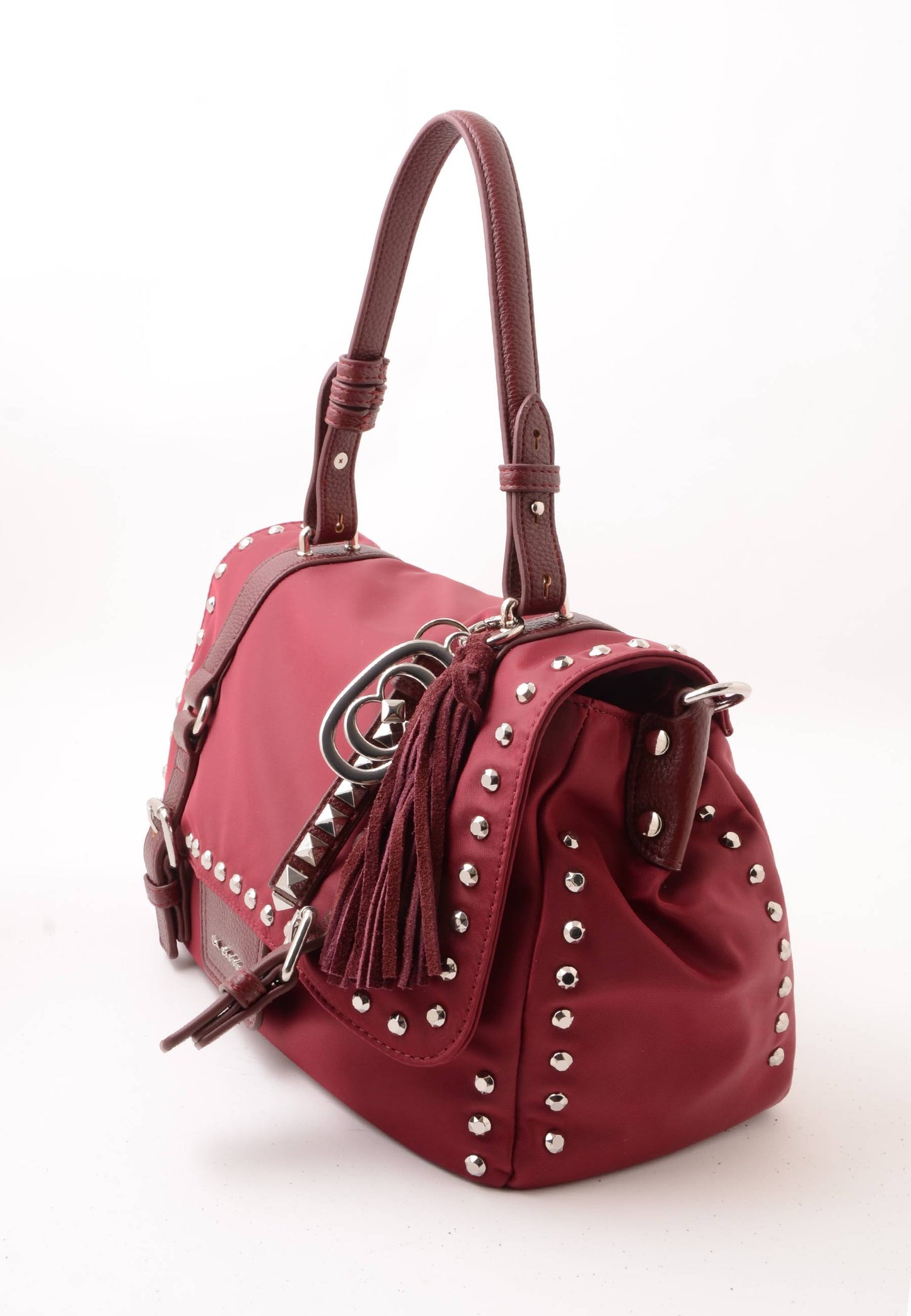 LA CARRIE - Shopping Bag Dark Nylon Borchie Cherry