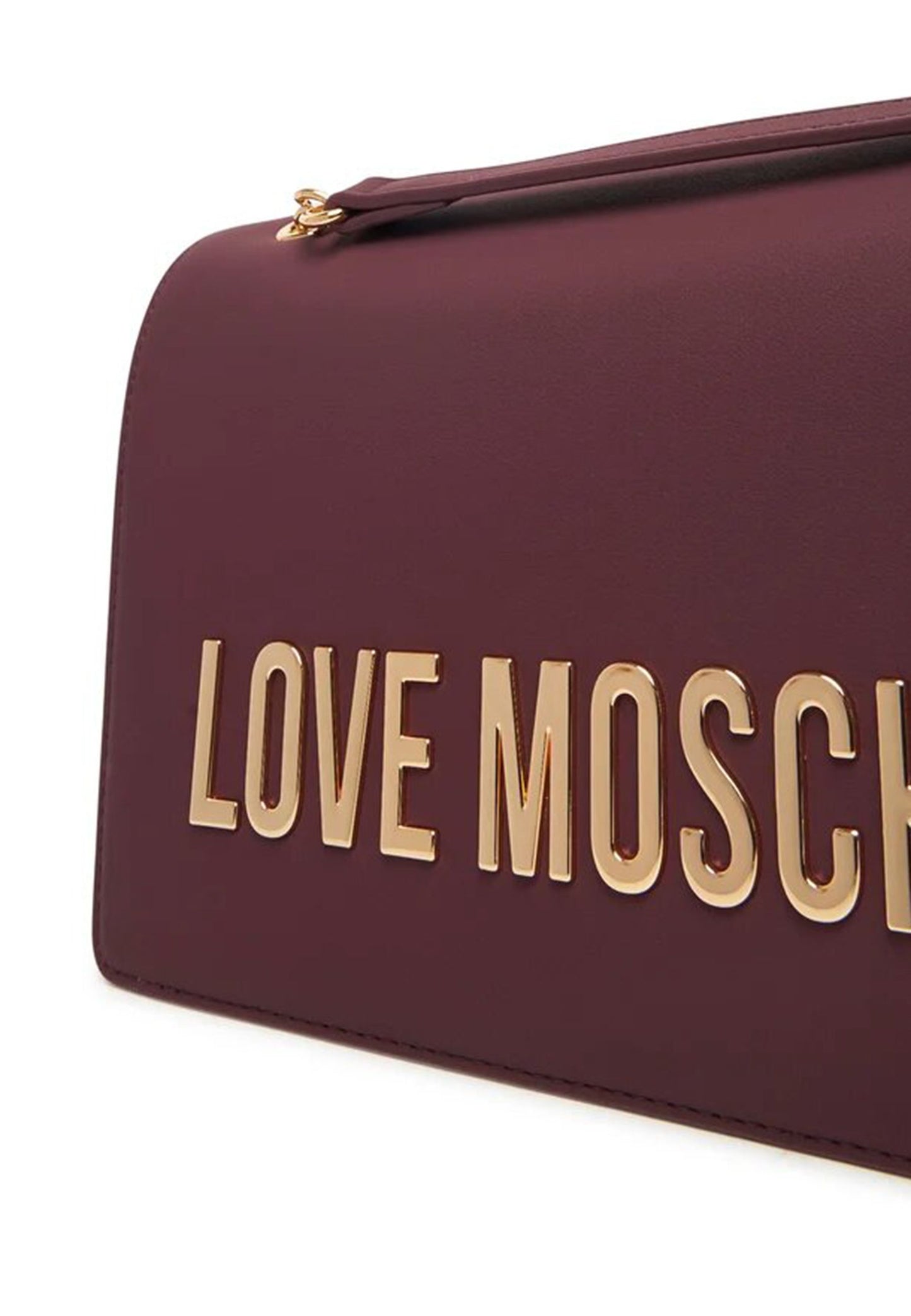 LOVE MOSCHINO - Borsa A Spalla Lettering Soft Touch Vino