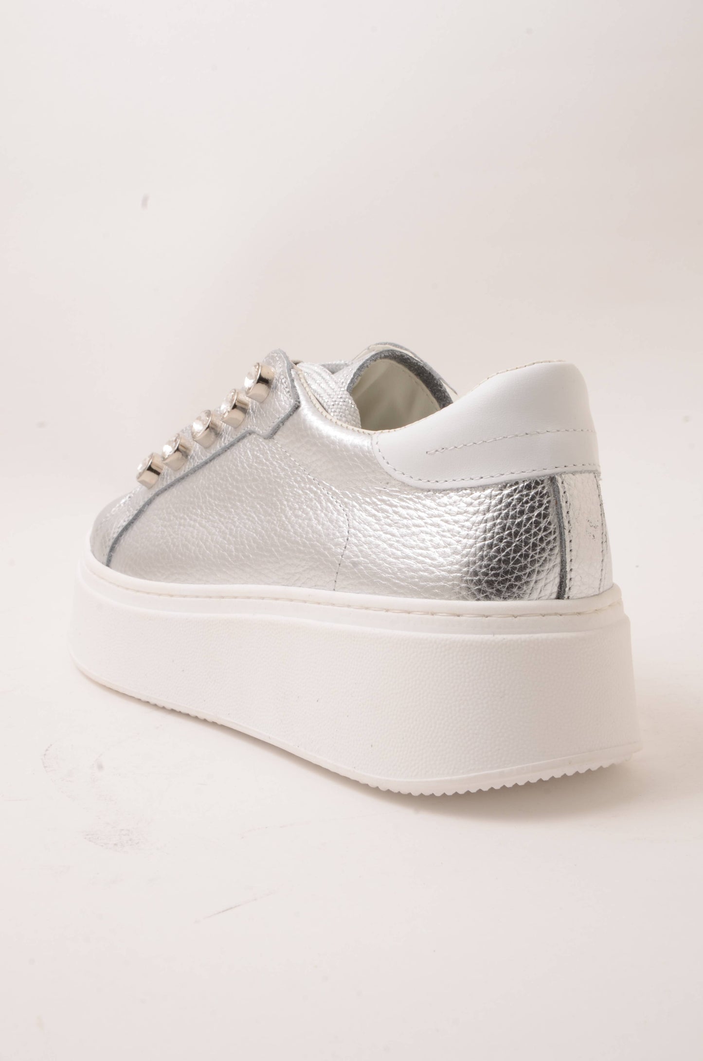 DIVINE FOLLIE - Sneakers Strass Argento