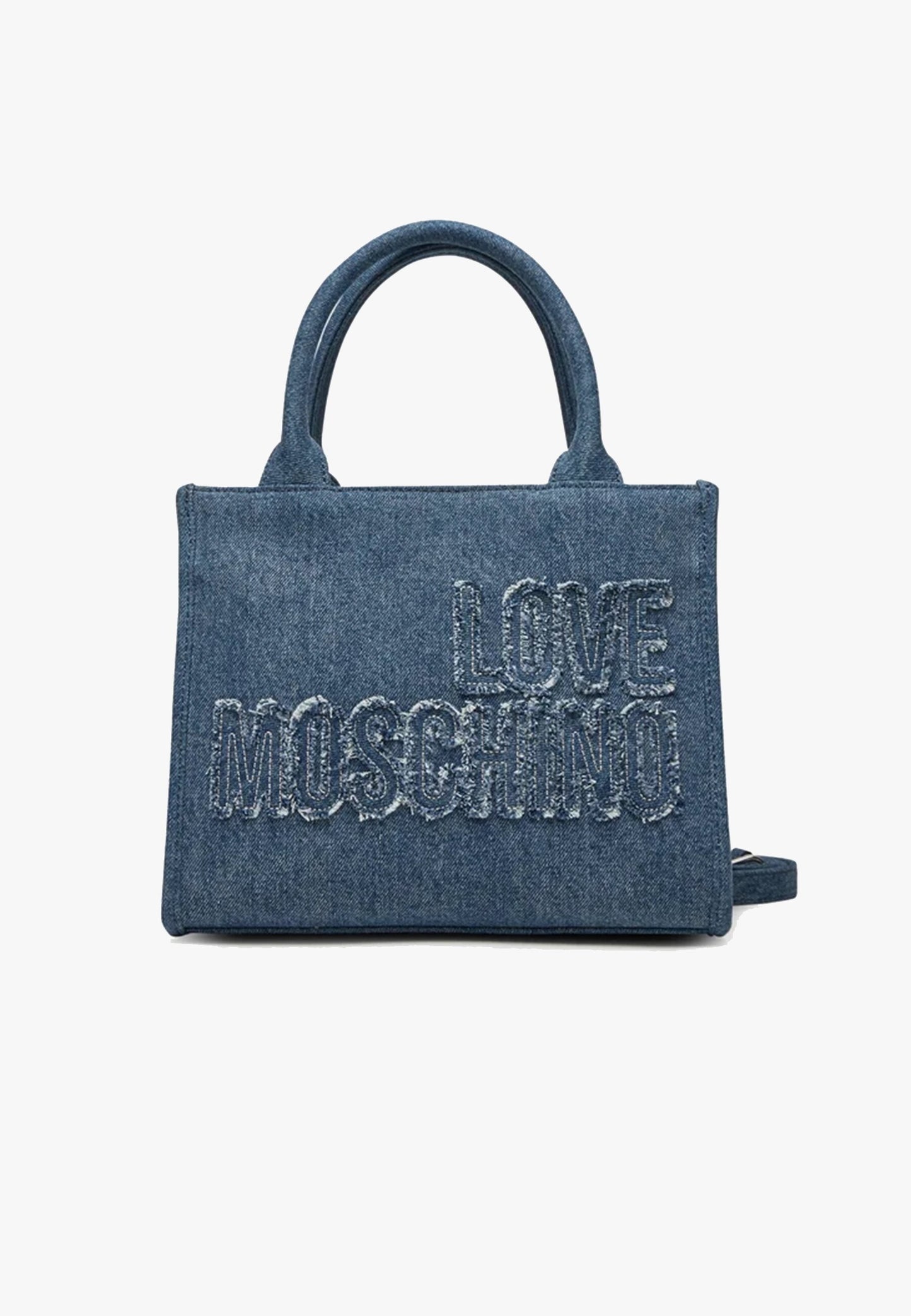 LOVE MOSCHINO - Borsa A Mano Jeans Blu Scuro