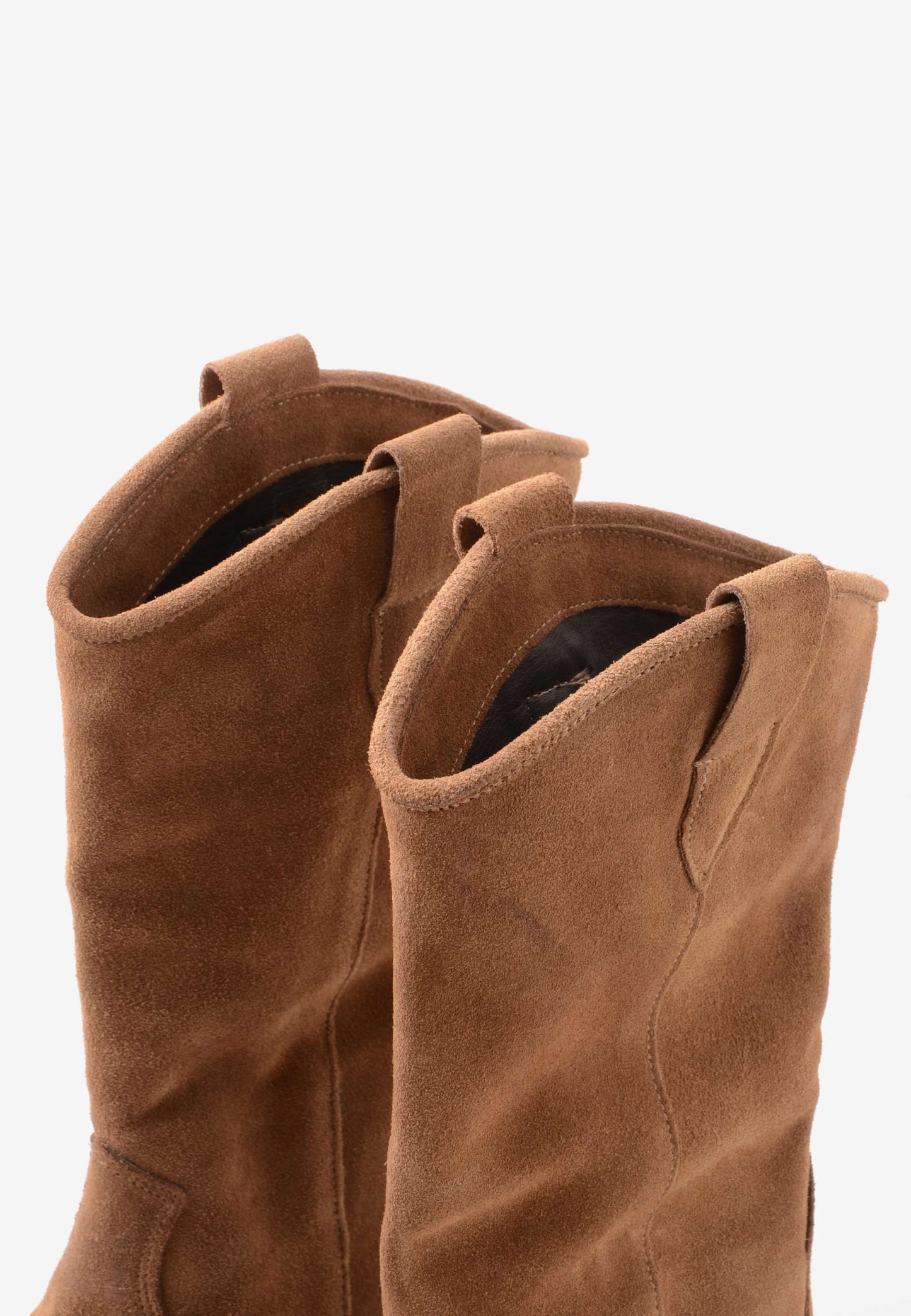 DIVINE FOLLIE - Stivale Texano Camoscio Taupe