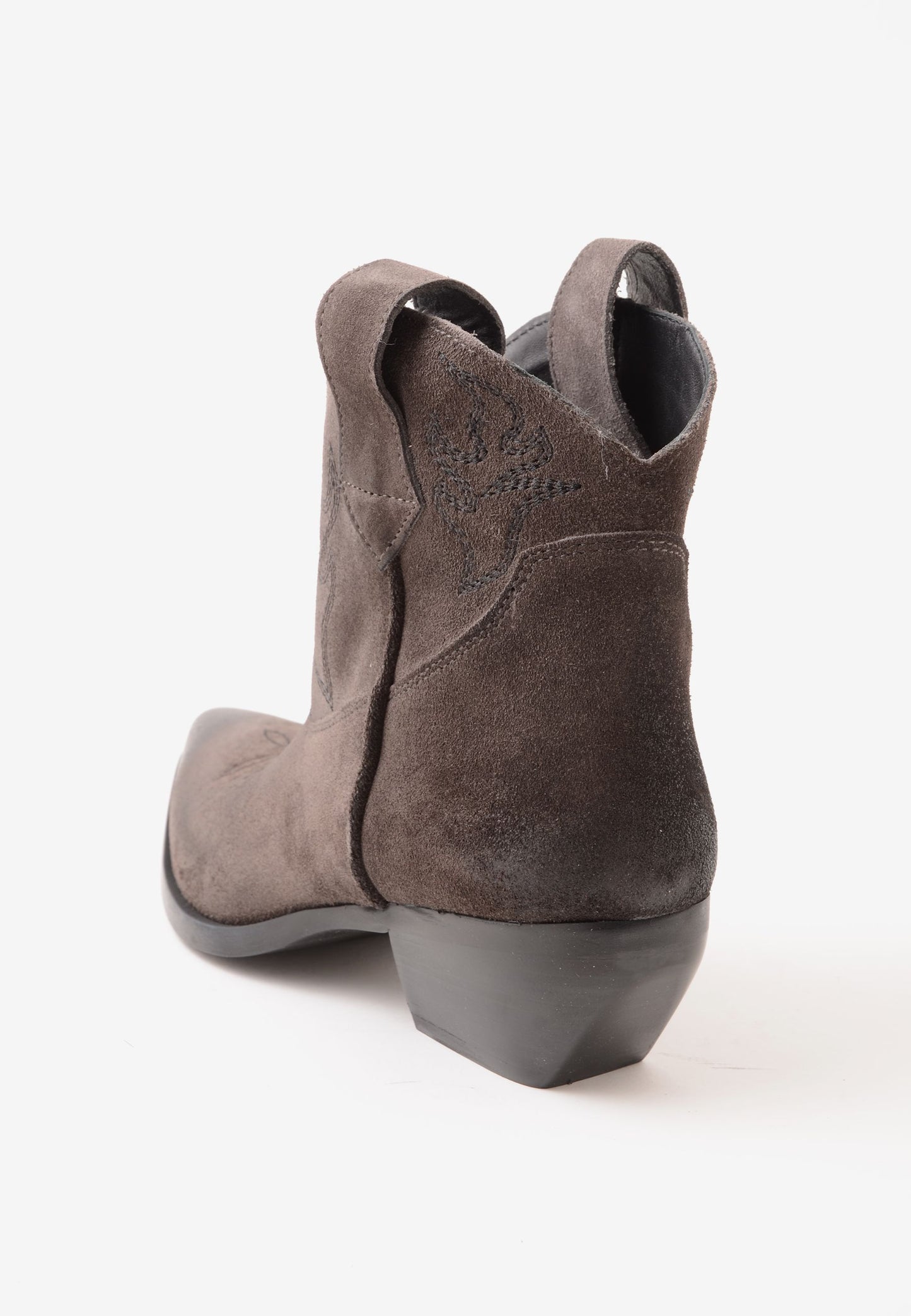 DIVINE FOLLIE - Stivaletto Texano Velour Carbone