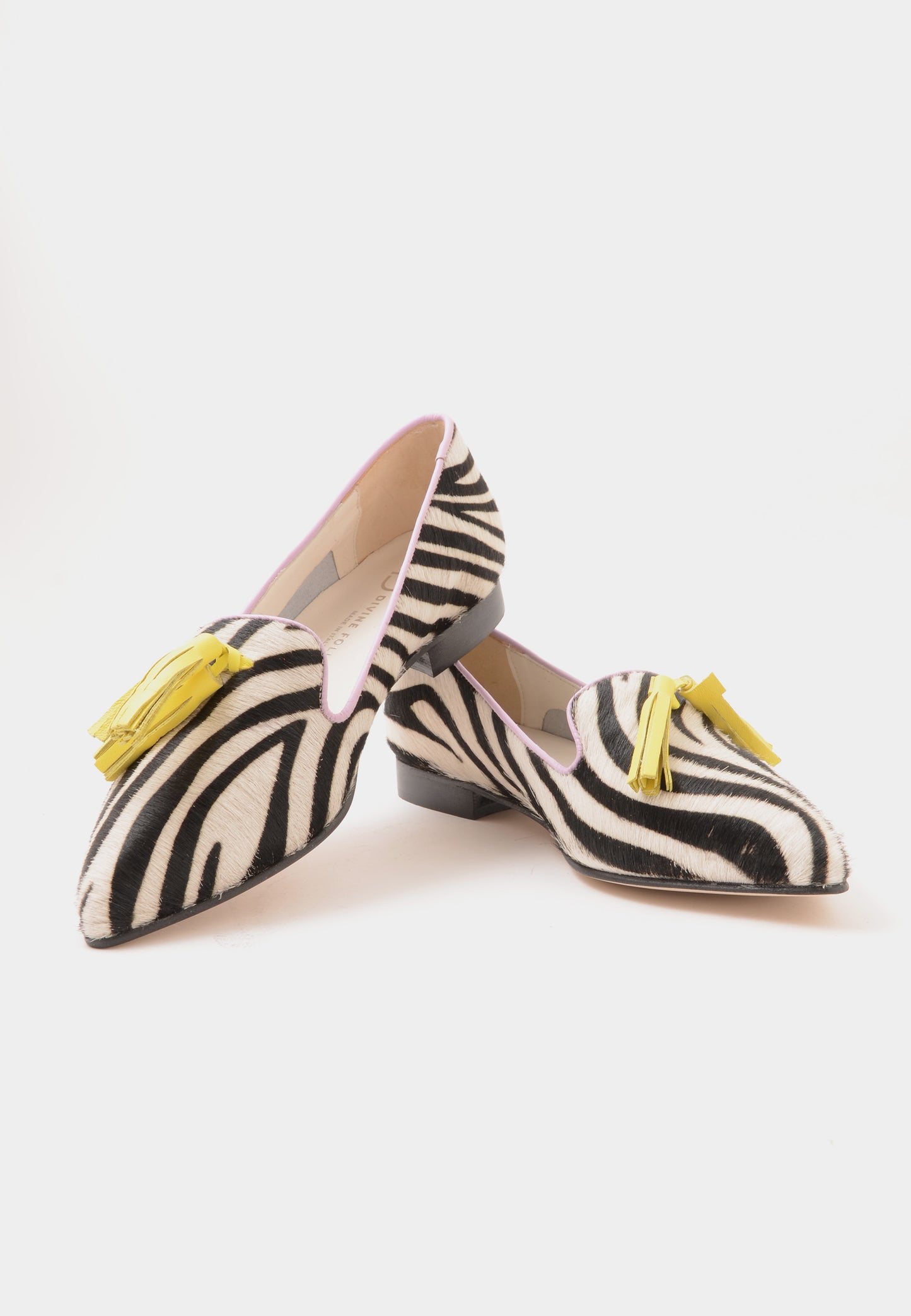 DIVINE FOLLIE - Mocassino Zebrato Con Nappine