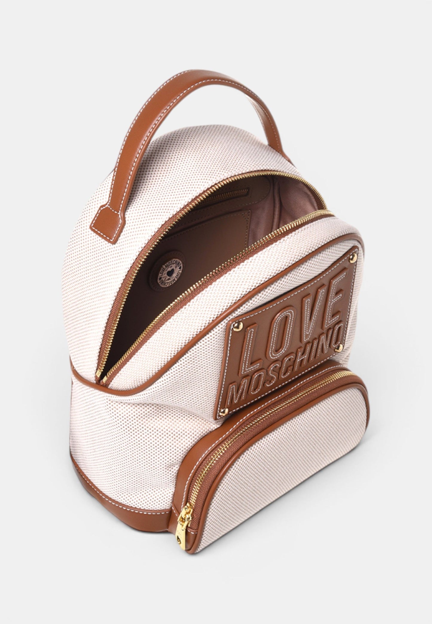 LOVE MOSCHINO - Zaino In Canvas Cuoio