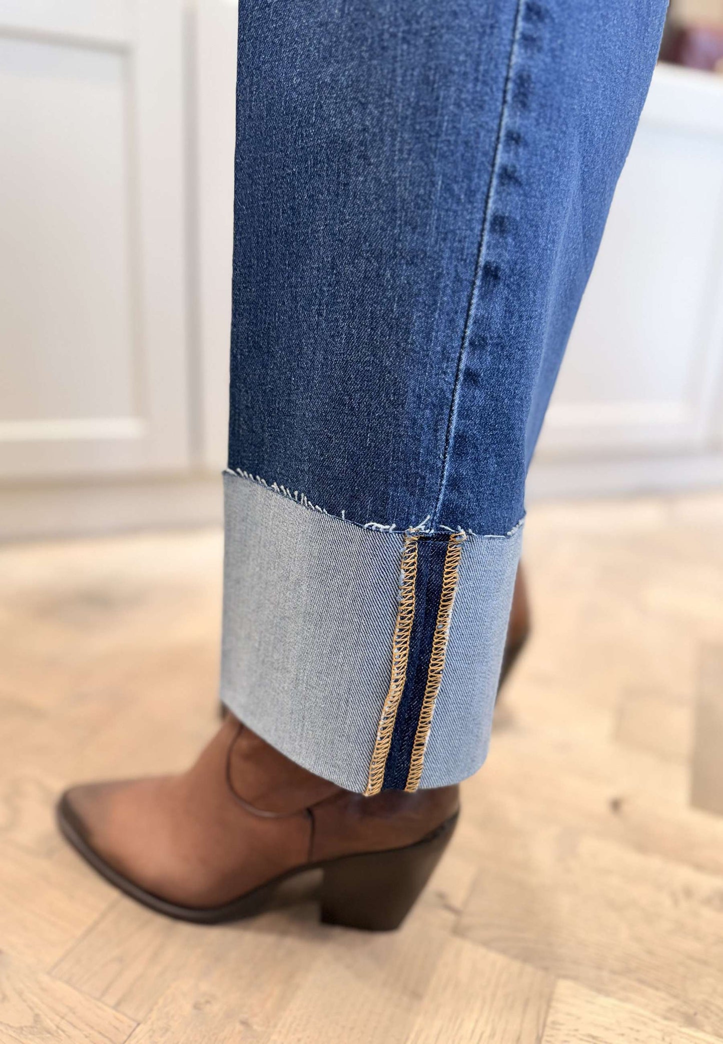 MOTEL - Jeans Con Risvolto Denim