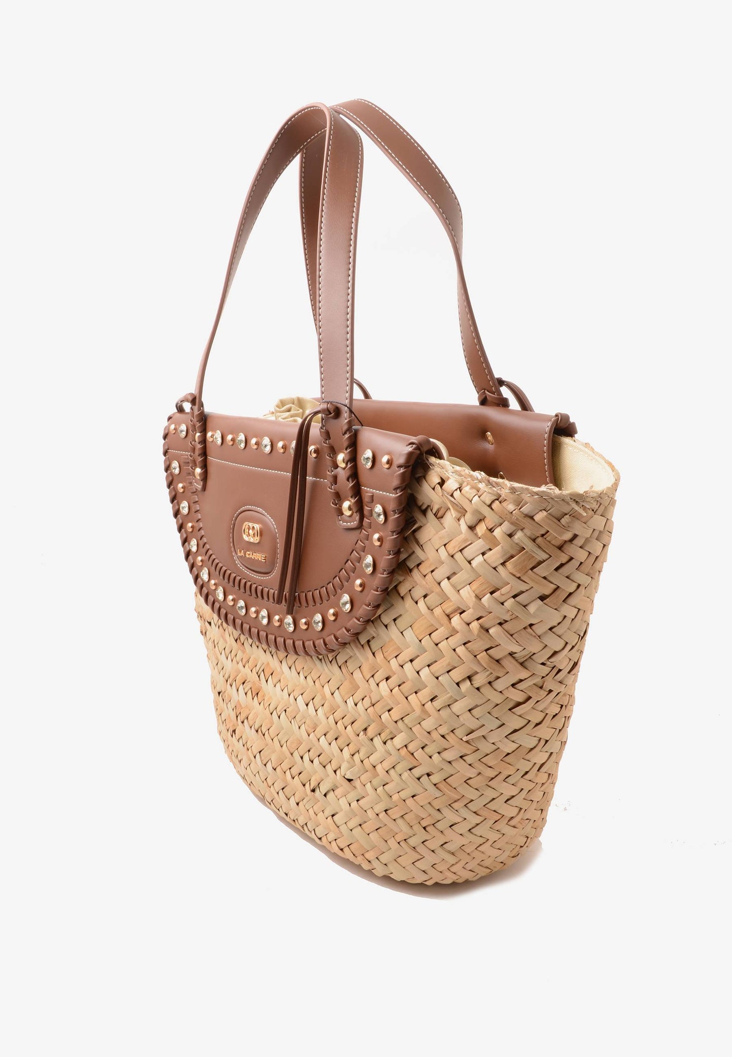 LA CARRIE - Shopping Bag Paglia Seasalt Marrone