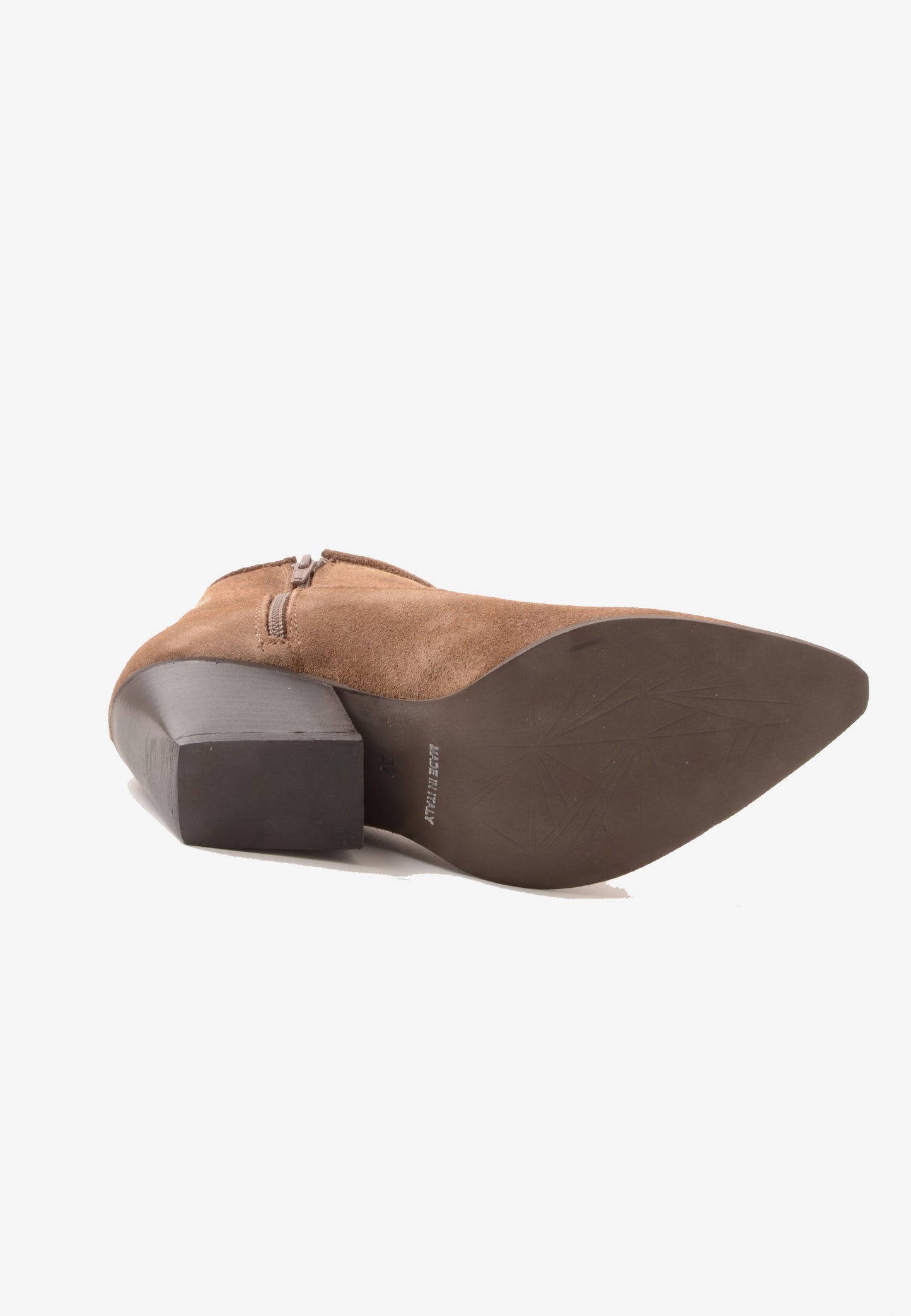 DIVINE FOLLIE - Stivaletto Ricamo Camoscio Taupe
