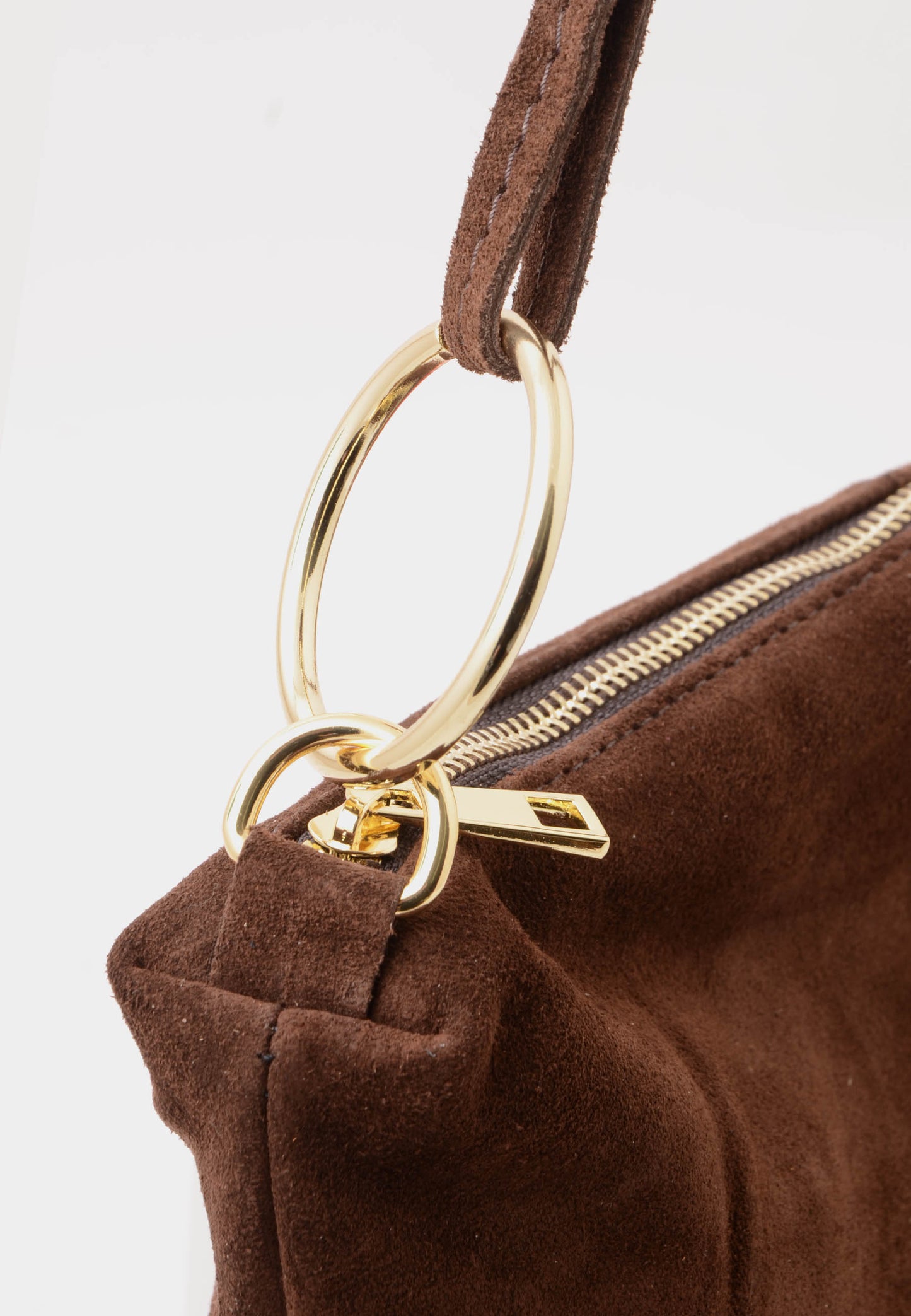 NUNZIA - Borsa In Camoscio AURORA Mocha