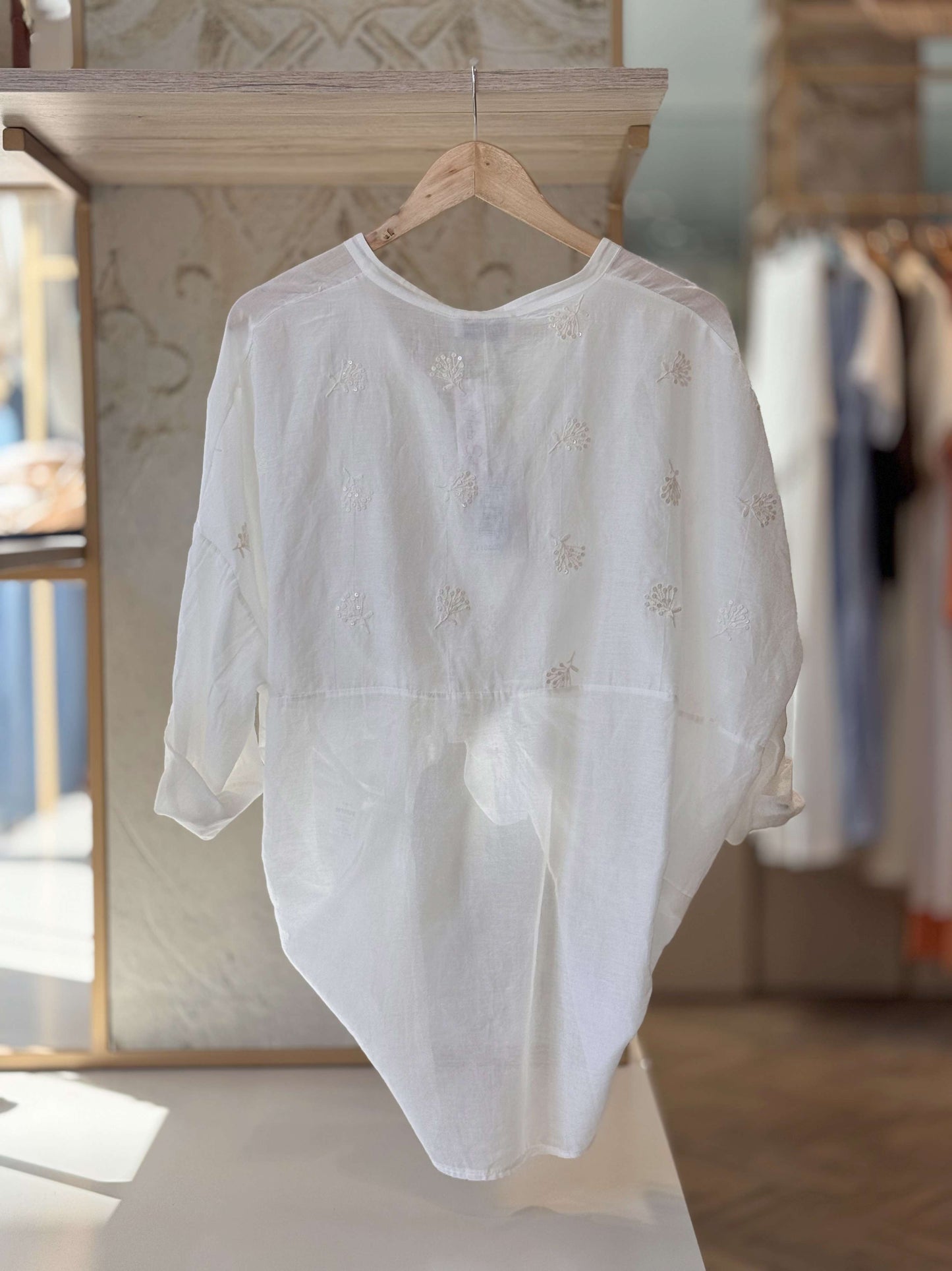 MOTEL - Camicia Ricamo Paillettes Sbollito