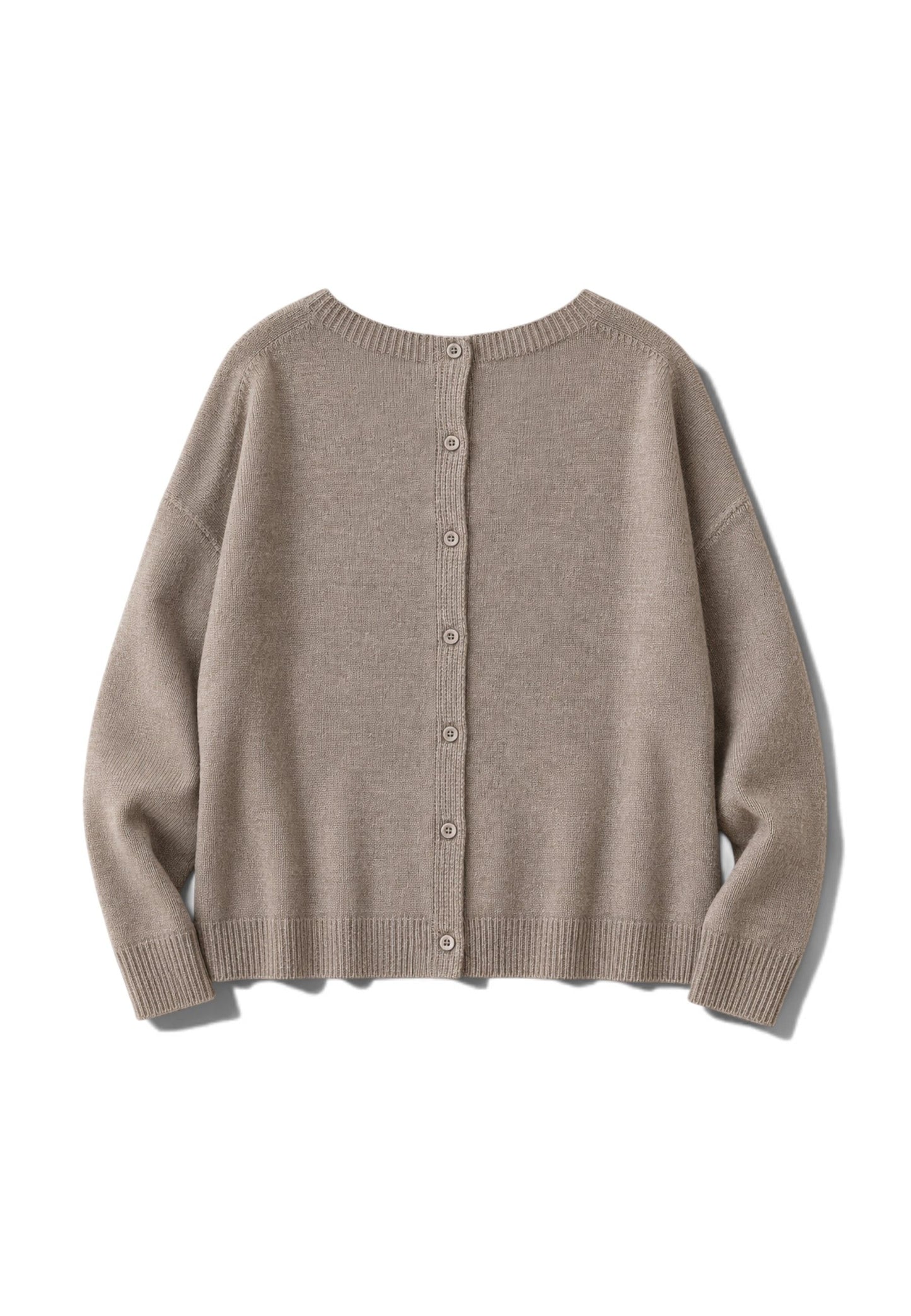 MOTEL - Maglioncino Bottoncini Schiena Beige