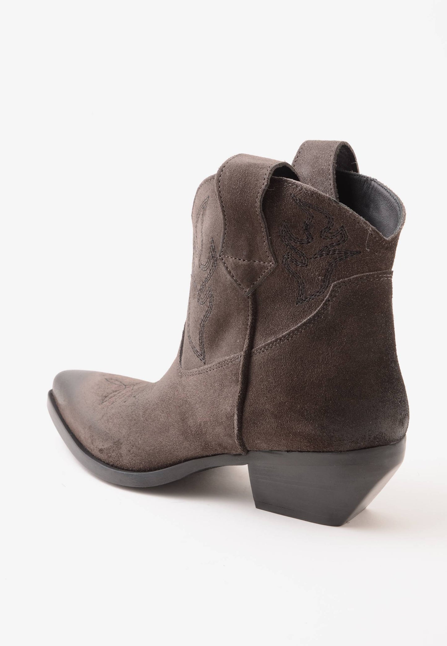DIVINE FOLLIE - Stivaletto Texano Velour Carbone