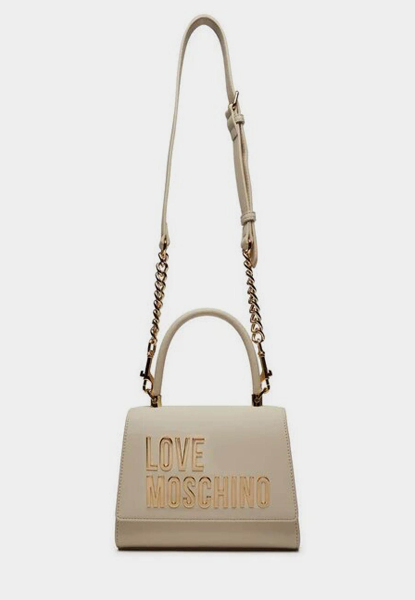 LOVE MOSCHINO - Borsetta A Mano Lettering Avorio