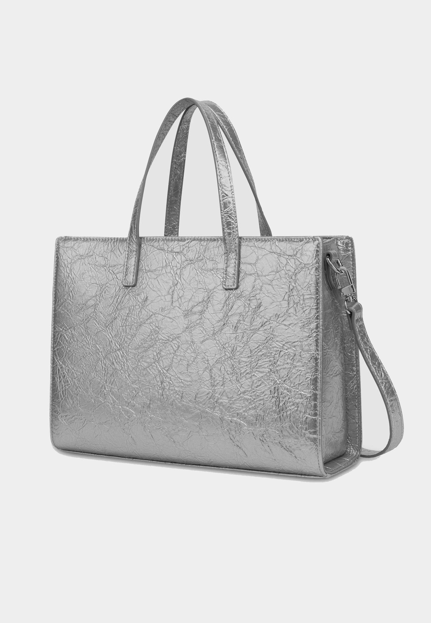 LOVE MOSCHINO - Shopper Media Laminata Argento