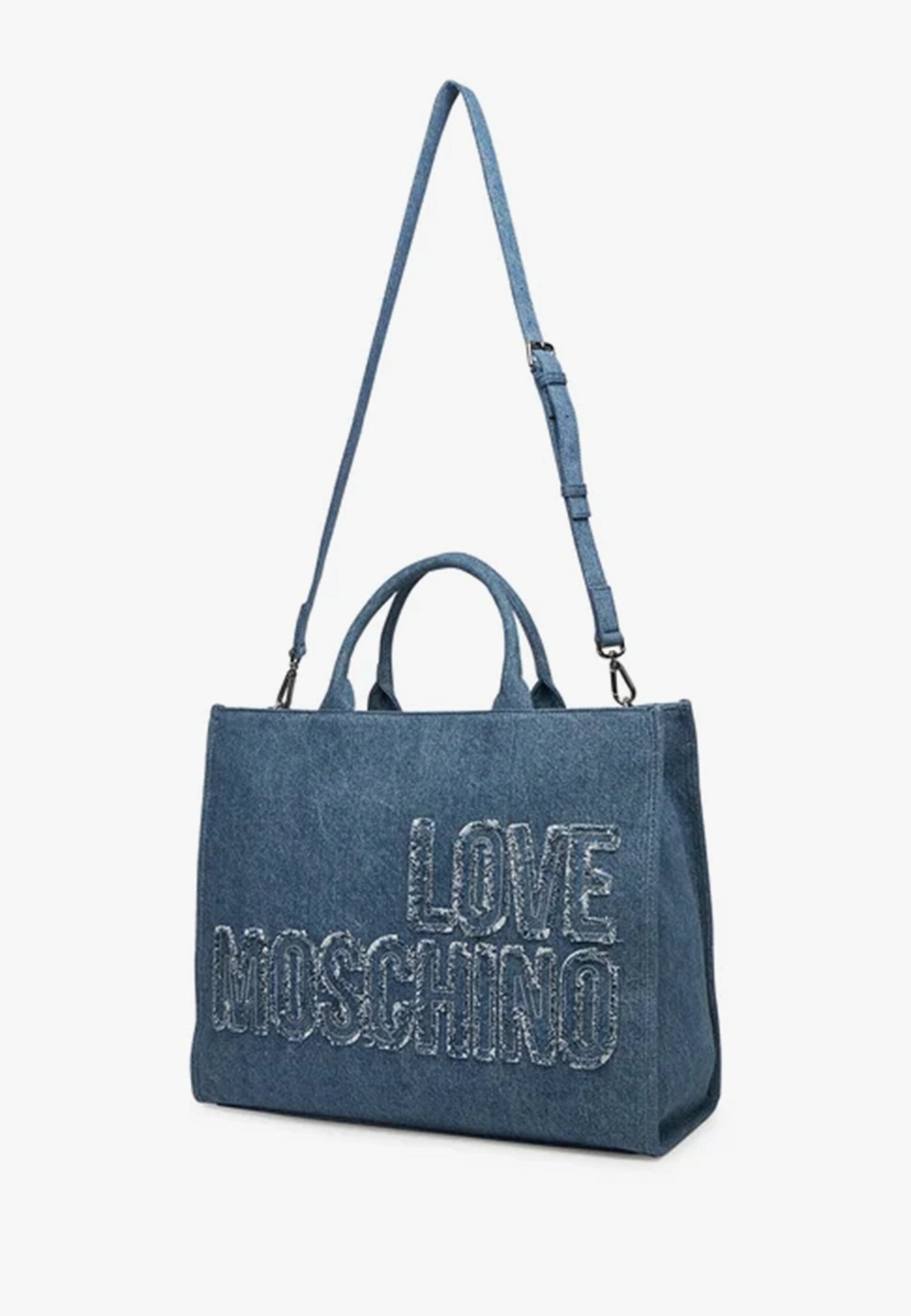 LOVE MOSCHINO - Shopping Bag Jeans Blu Scuro