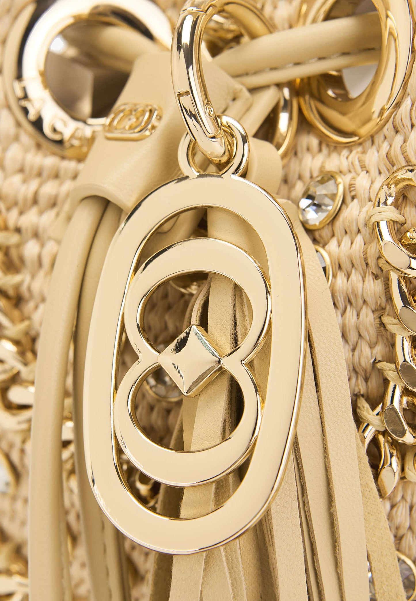 LA CARRIE - Secchiello Piccolo Mirror Raffia Naturale