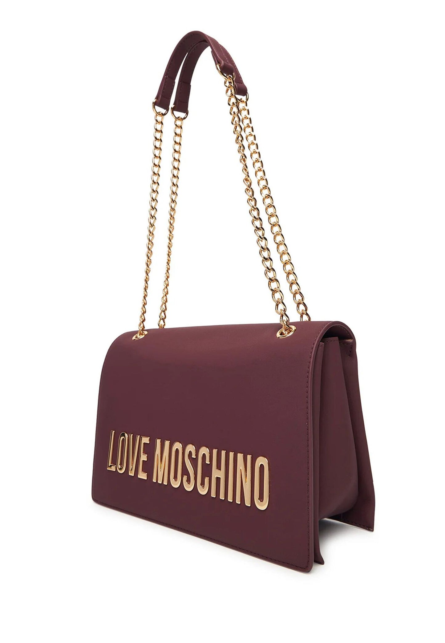 LOVE MOSCHINO - Borsa A Spalla Lettering Soft Touch Vino