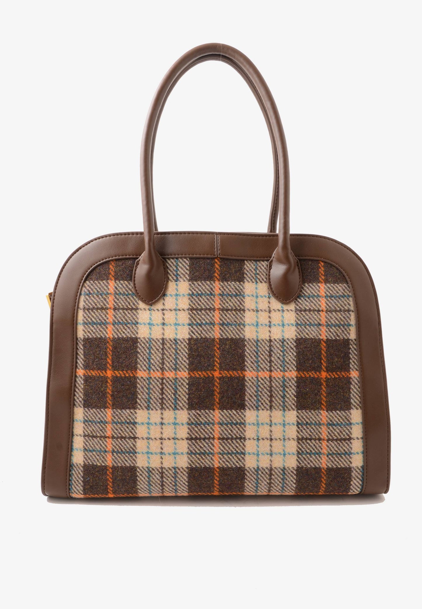 LA CARRIE - Shopping Bag Scottish Combi Marrone