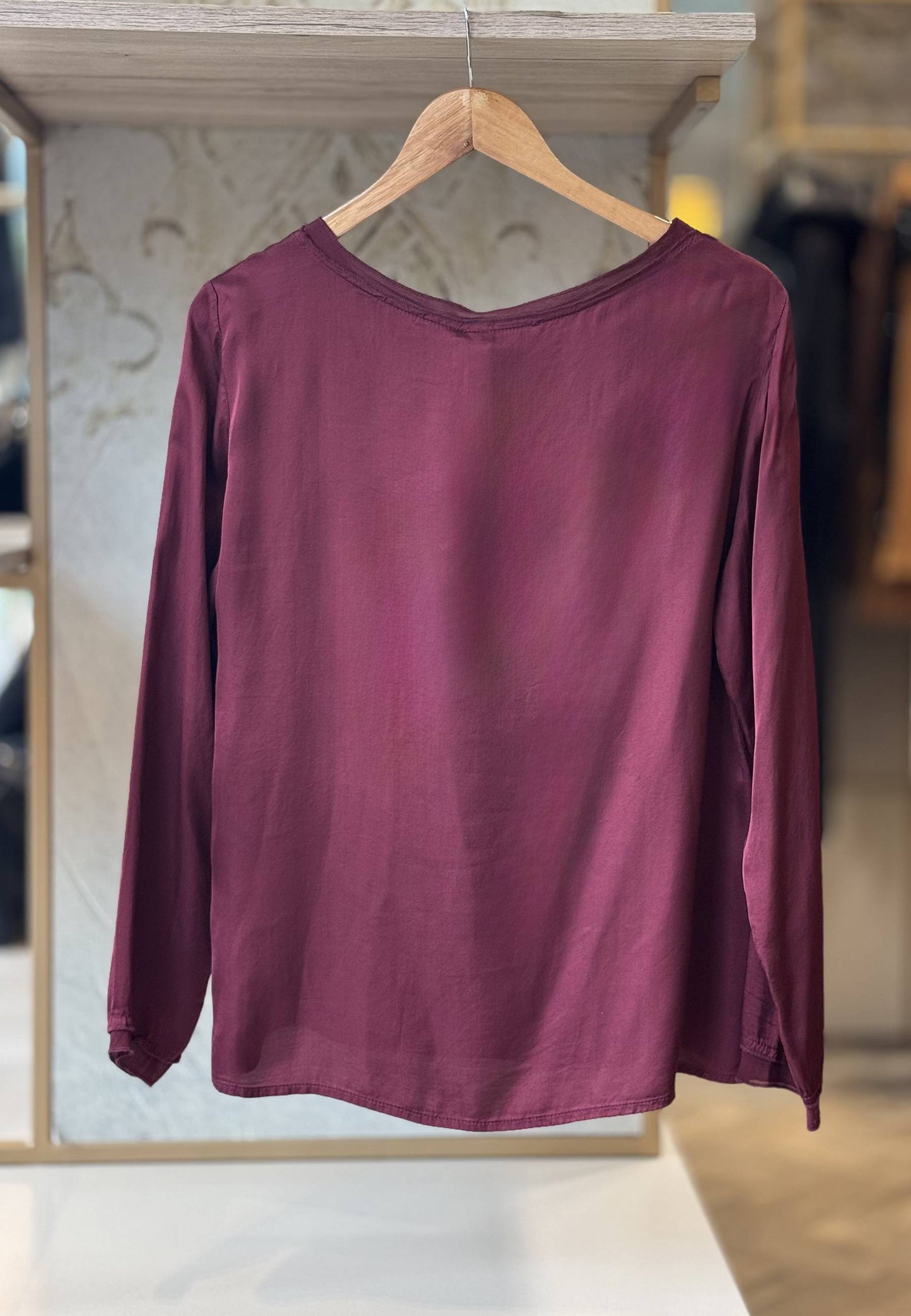 LE STREGHE - Blusa In Viscosa Bordeaux