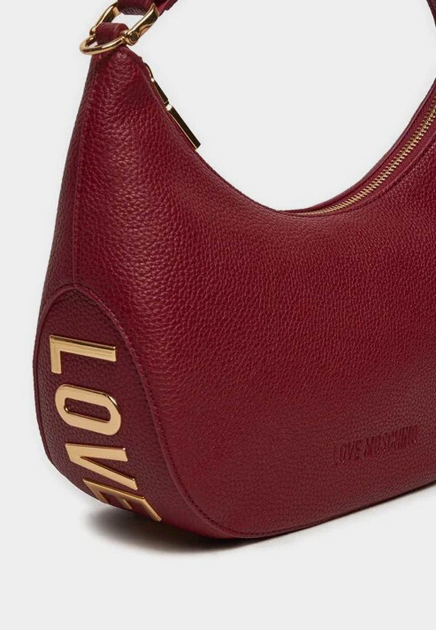 LOVE MOSCHINO - Borsa Hobo Lettering Vino