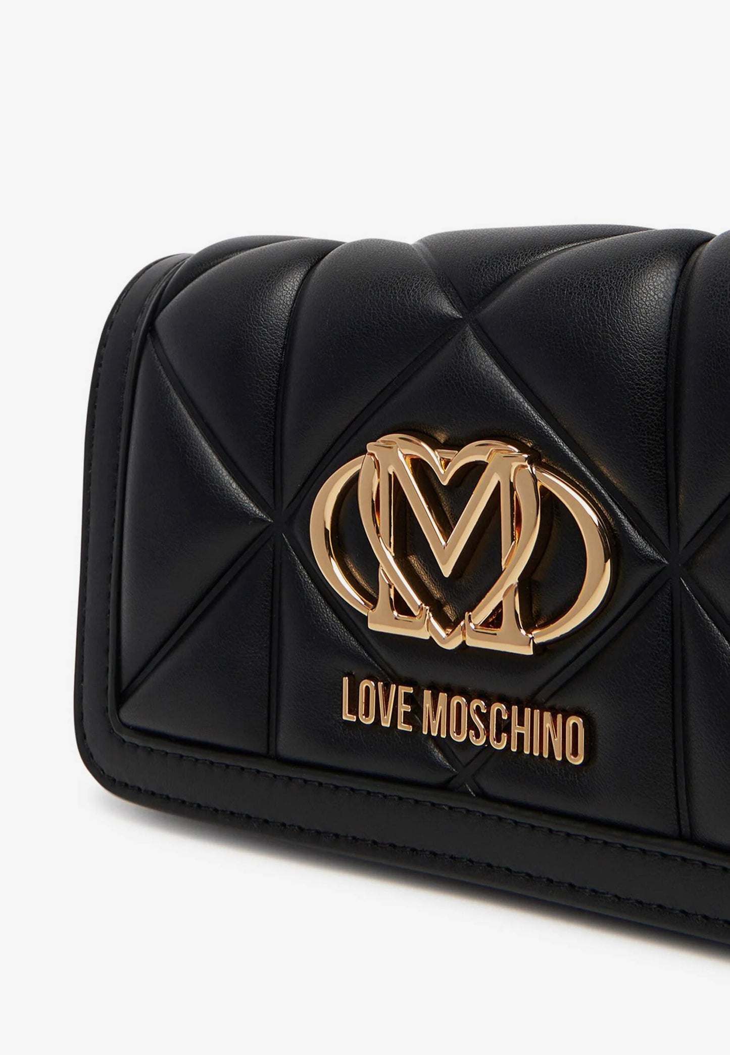 LOVE MOSCHINO - Portafoglio A Tracolla Embossed Nero