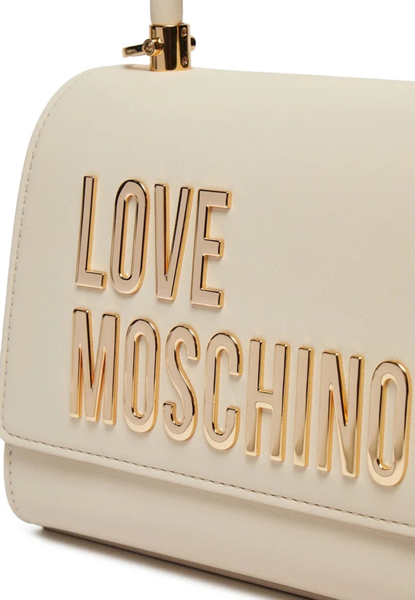 LOVE MOSCHINO - Borsetta A Mano Lettering Avorio