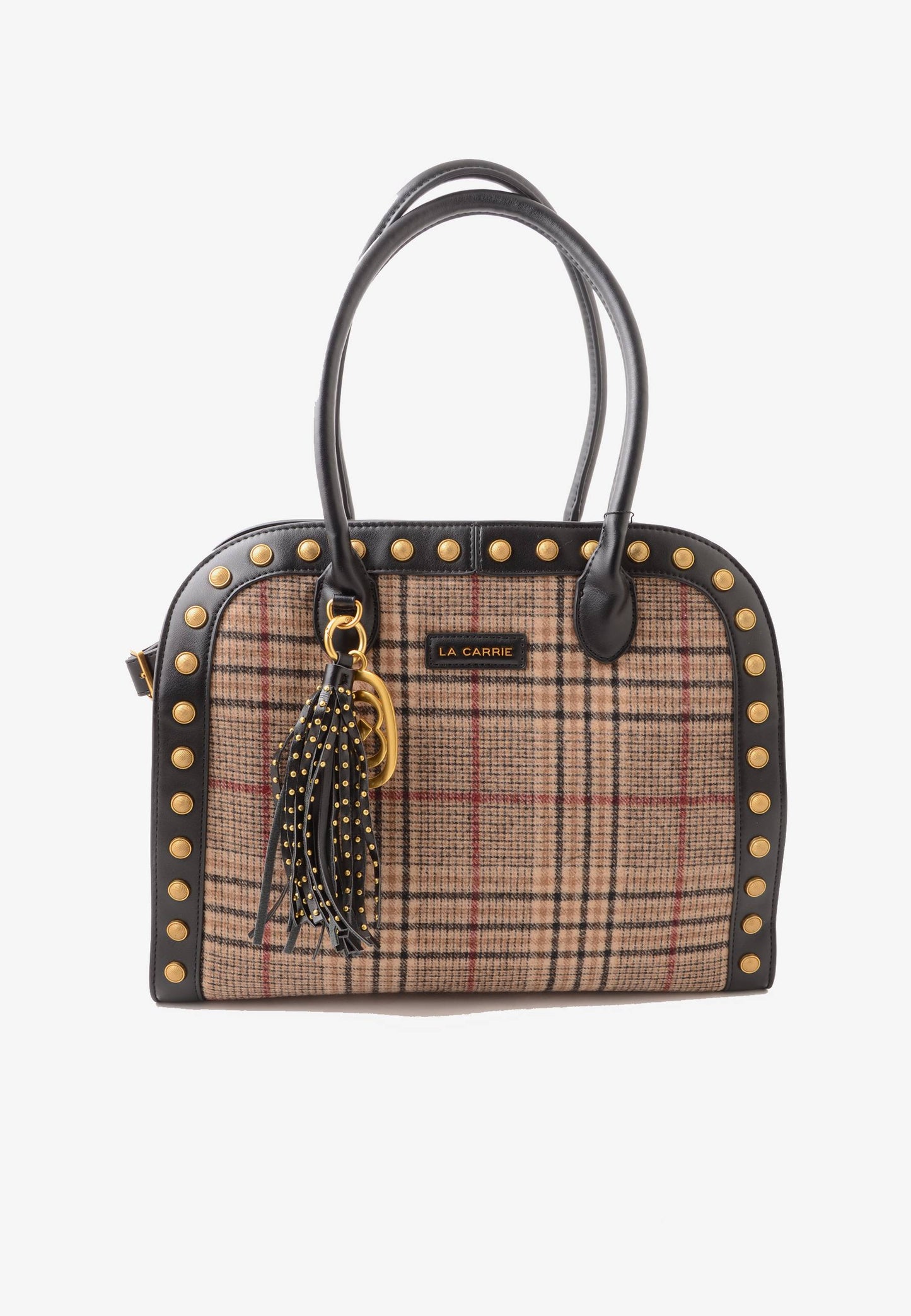 LA CARRIE - Shopping Bag Scottish Combi Beige